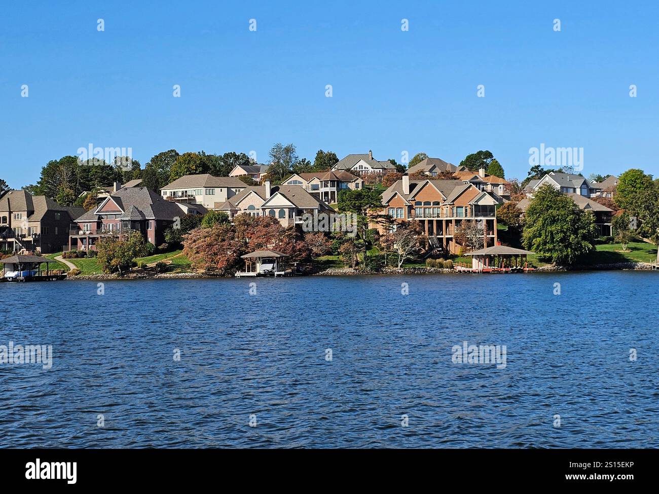 Alloggi sul lago Tellico, Little Tennessee River, Knoxville, Tennessee Foto Stock