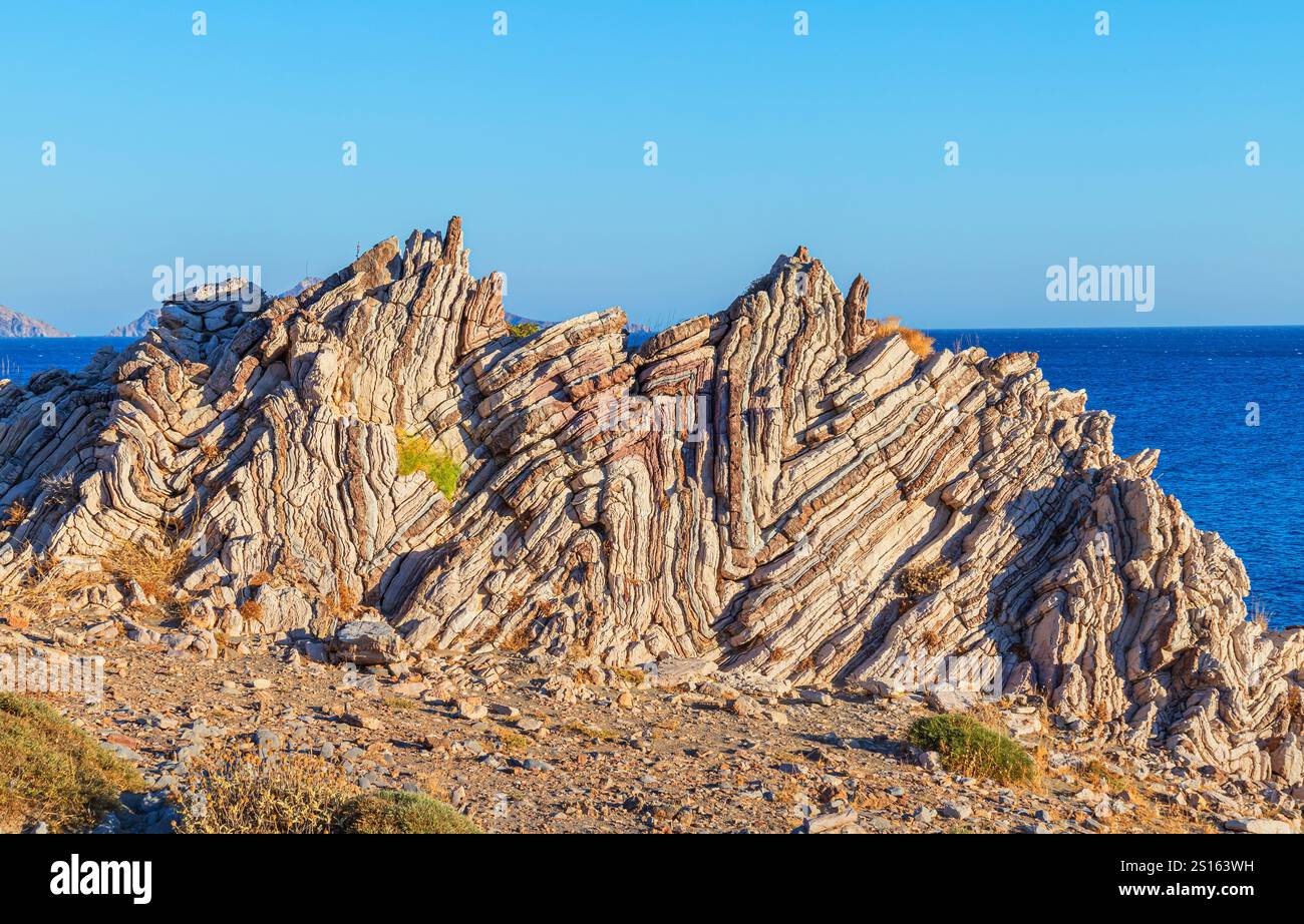 Formazioni rocciose di Apoplystra, Agios Pavlos, Creta meridionale, Creta, Isole greche, Grecia Foto Stock