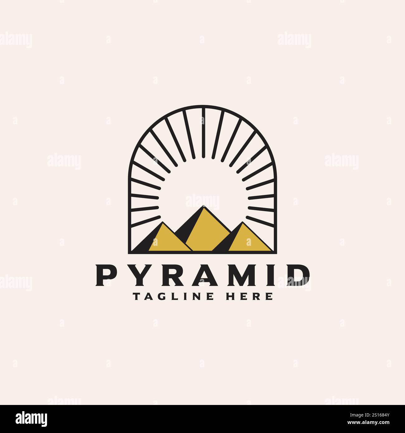 Modello vettoriale del logo Pyramid Illustrazione Vettoriale