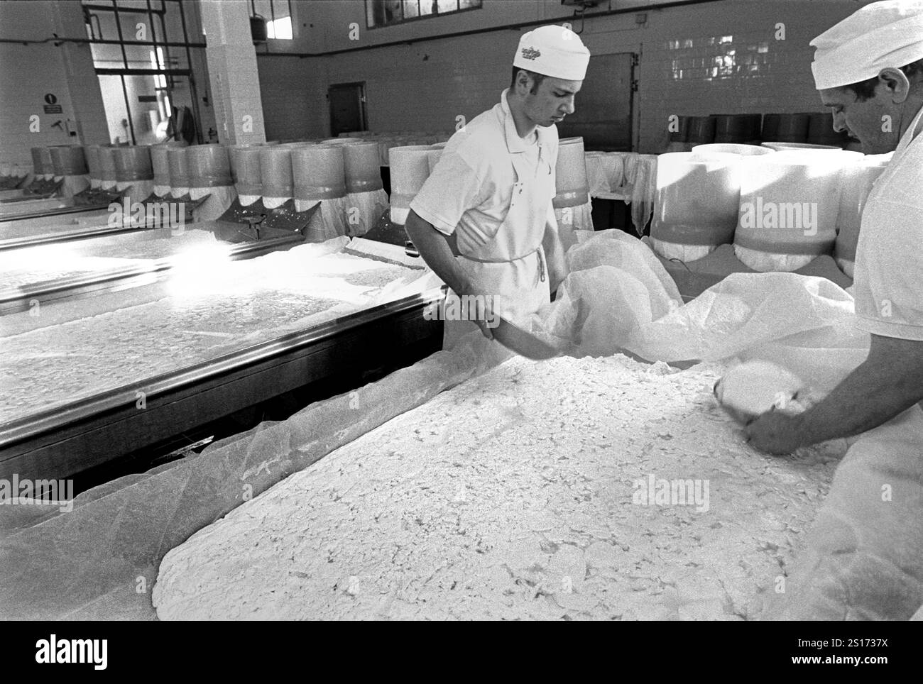 - Produzione del formaggio DOC gorgonzola - produzione del formaggio gorgonzola DOC Foto Stock