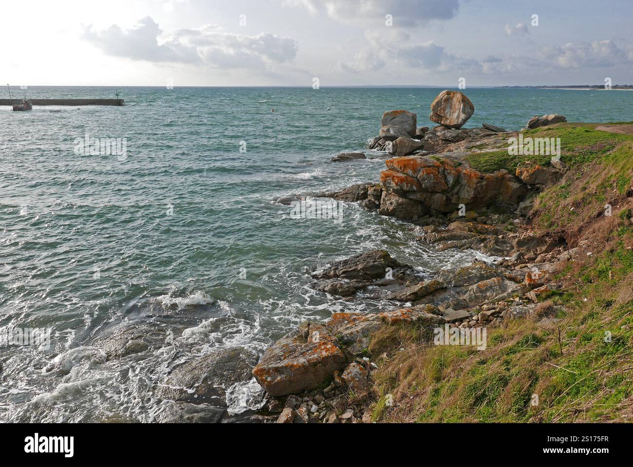Pointe de Trevignon, Finistere, Bretagne, Francia, Europa Foto Stock
