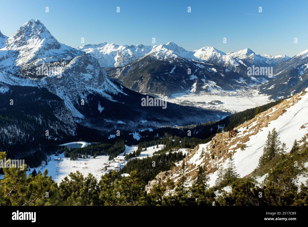 Skigebiet Ehrwalder Alm Foto Stock