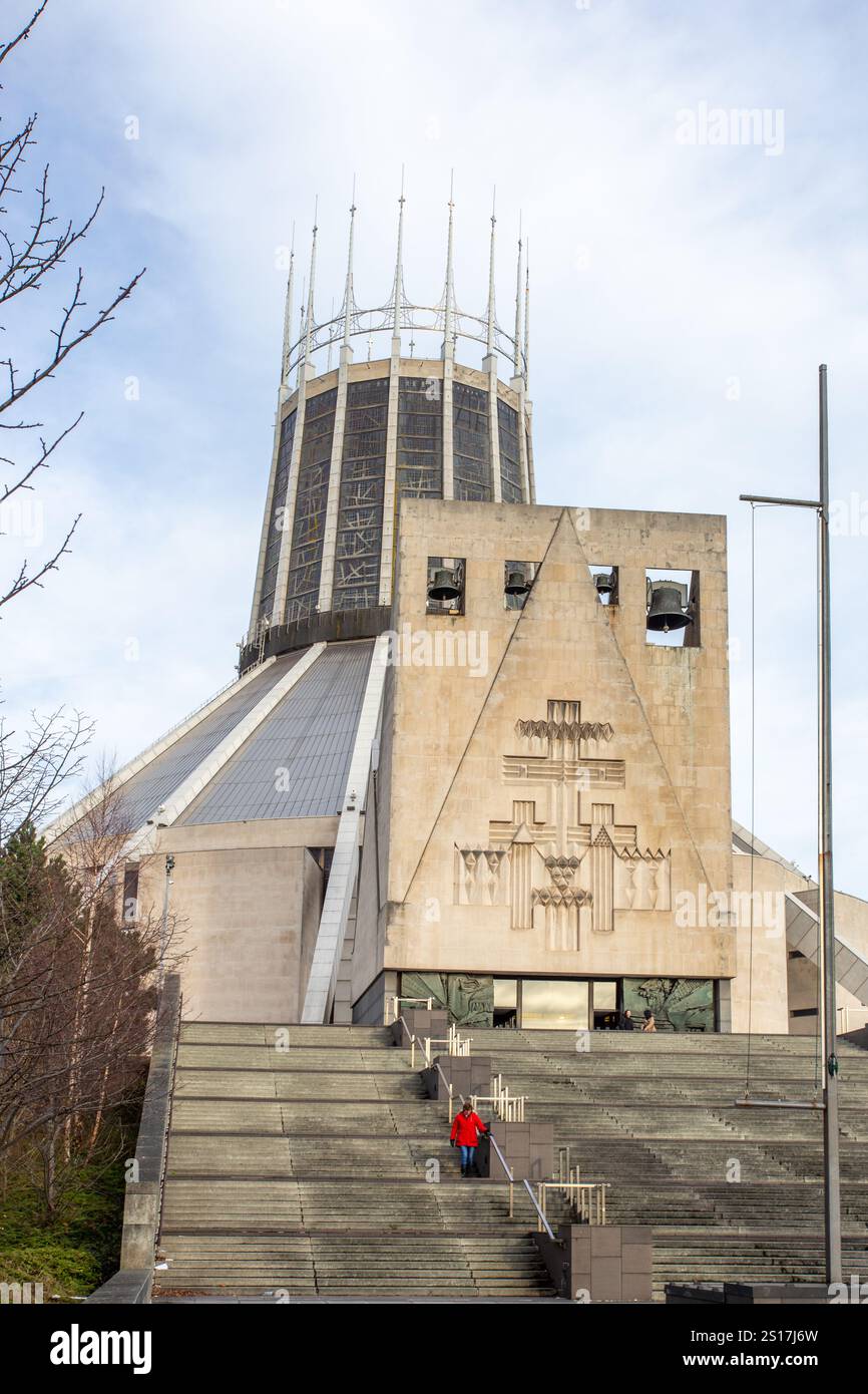 La Cattedrale metropolitana di Liverpool, ufficialmente conosciuta come la Cattedrale metropolitana di Cristo Re nella città Merseyside di Liverpool, è stata inaugurata nel 1966 Foto Stock