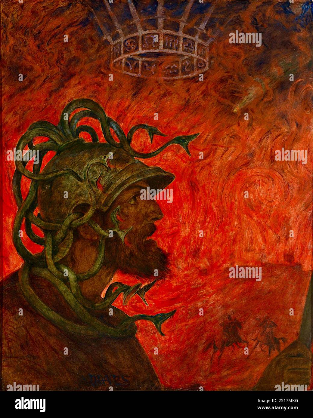 Hans Thoma - Marte - God of War - 1906 Foto Stock