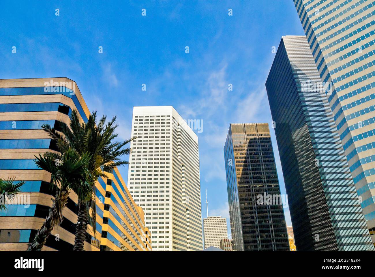 Alti edifici del centro cittadino a Houston, Texas - USA Foto Stock