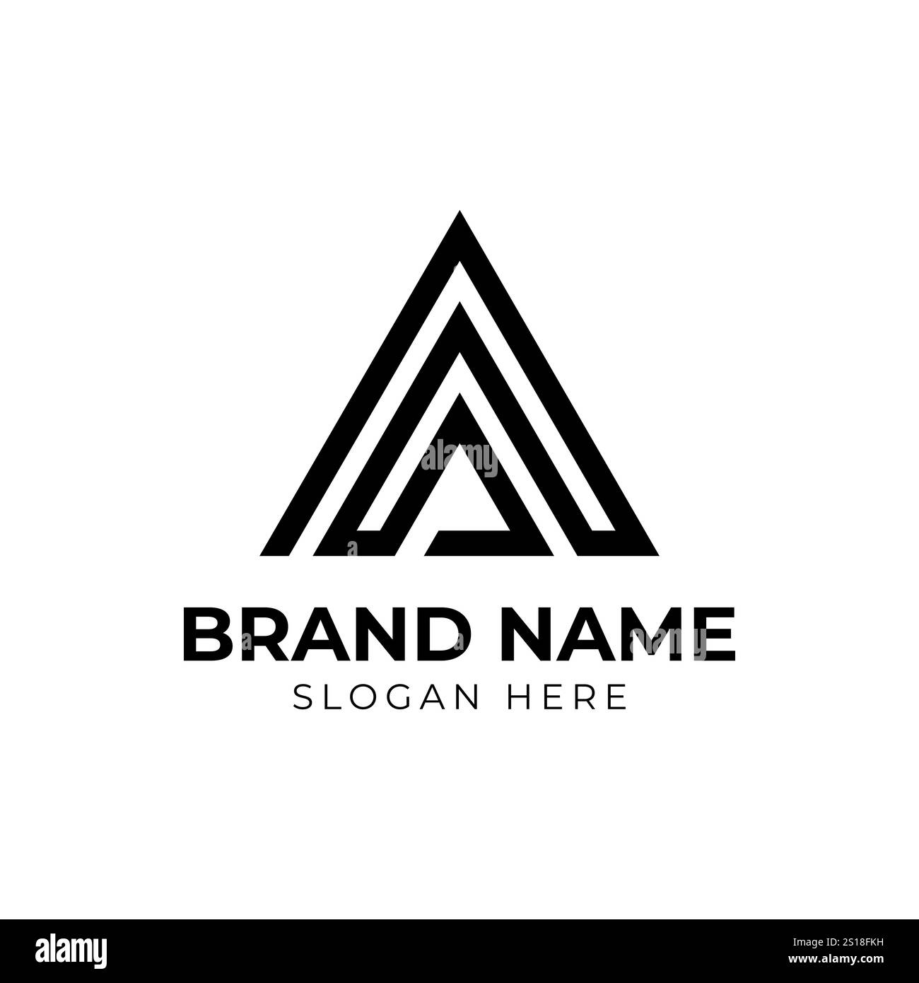 Lettera Con logo triangolare. vettore Illustrazione Vettoriale