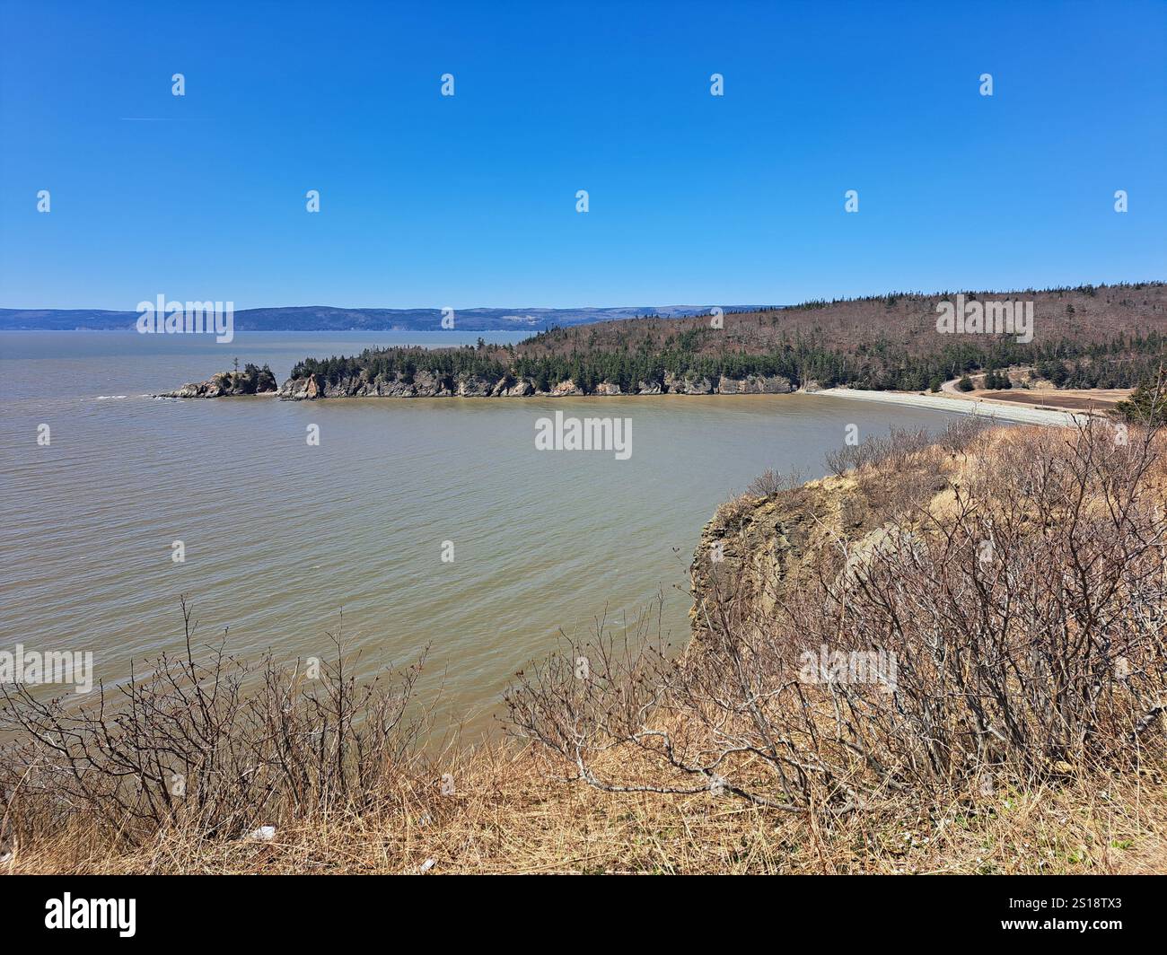 Pebble Beach da Cape Enrage a Waterside, New Brunswick, Canada Foto Stock