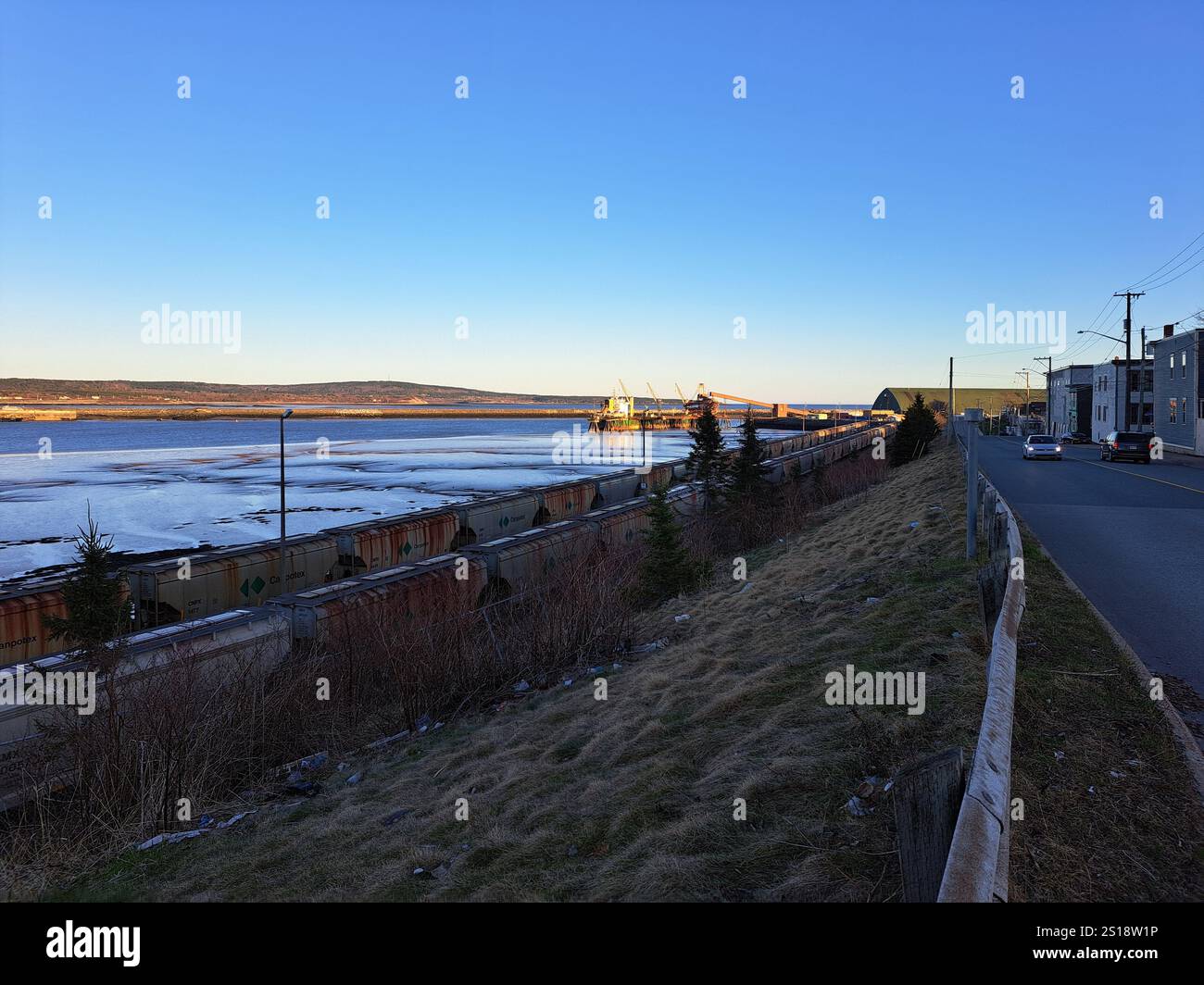 Barrack Point potash terminal a Saint John, New Brunswick, Canada Foto Stock