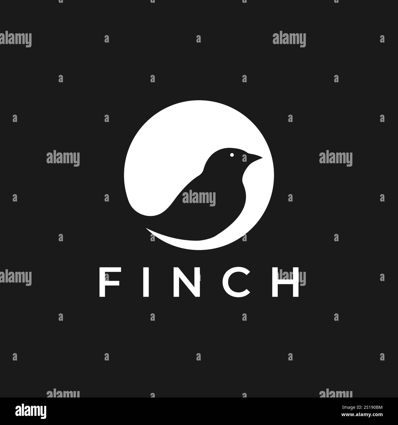 illustrazione dell'icona vettoriale del logo finch bird Illustrazione Vettoriale