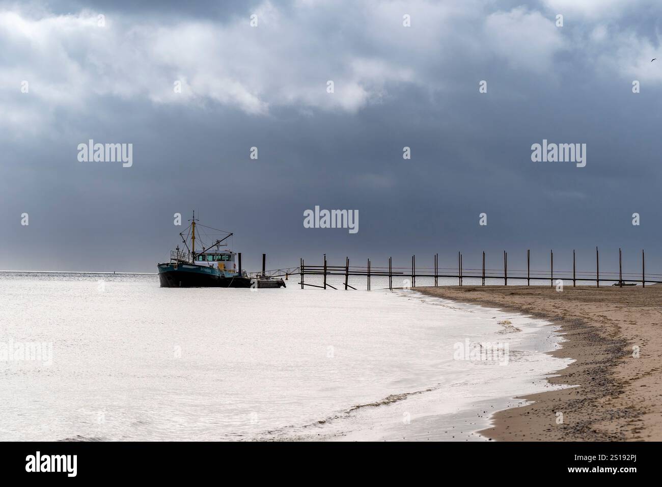 Schiff am Steg Foto Stock