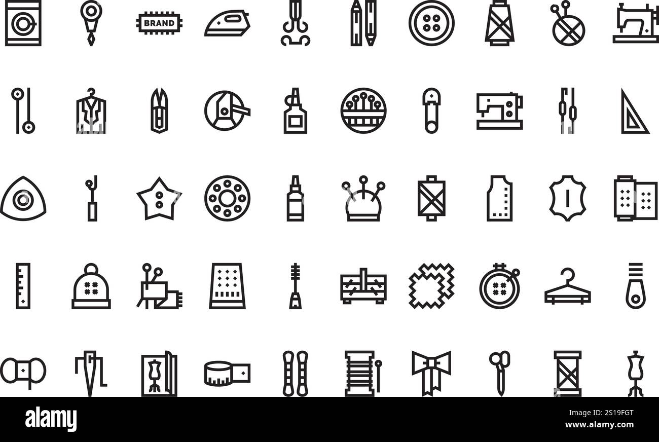 Raccolta di icone vettoriali di alta qualità con traccia modificabile. Ideale per progetti professionali e creativi. Illustrazione Vettoriale