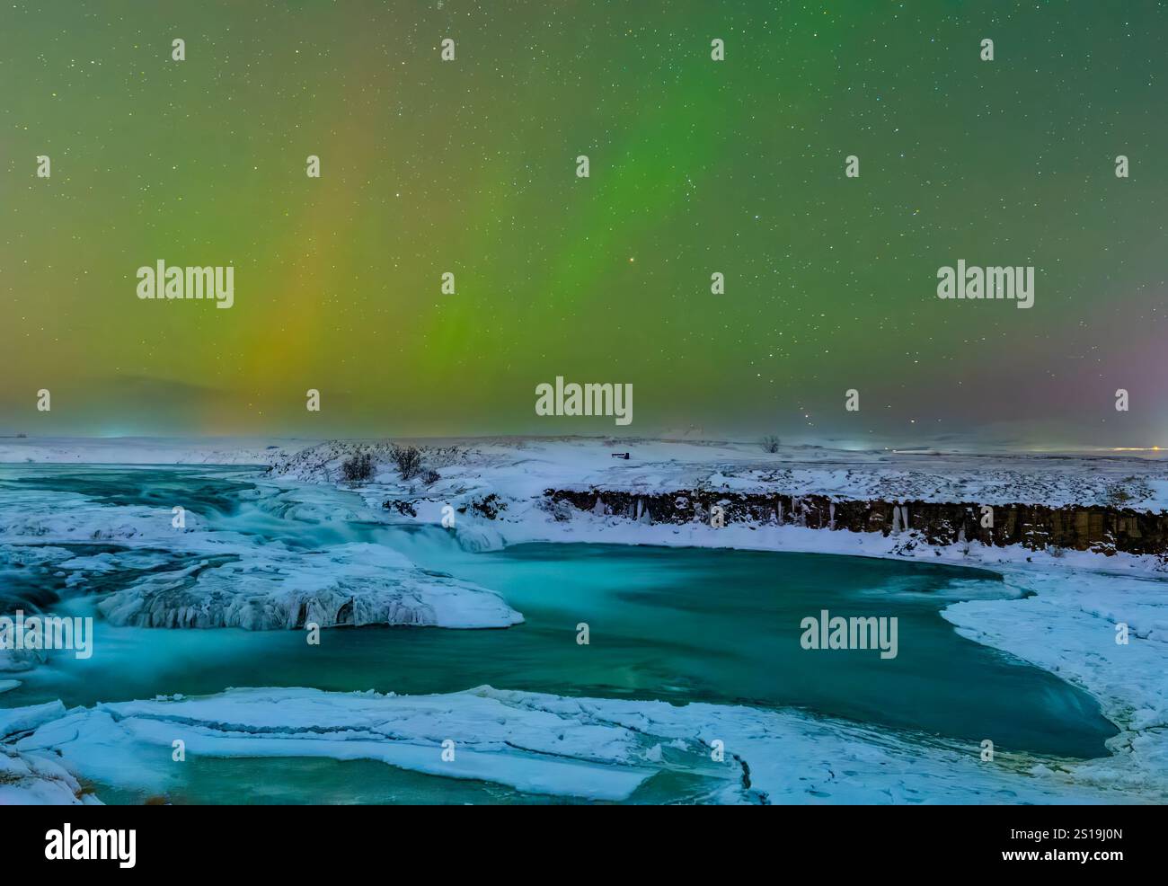 Pittoresca aurora boreale Foto Stock