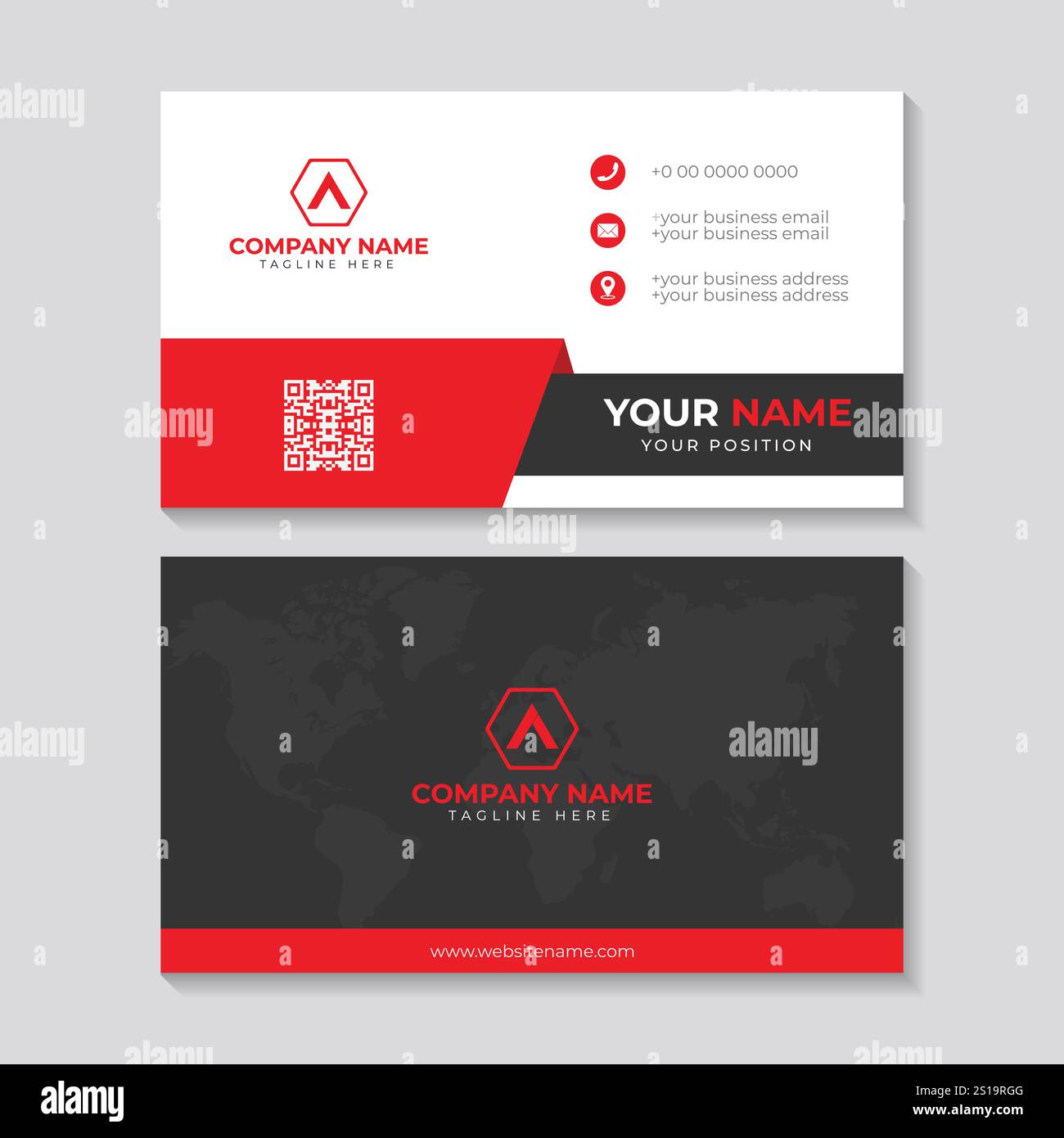 Business card design Illustrazione Vettoriale