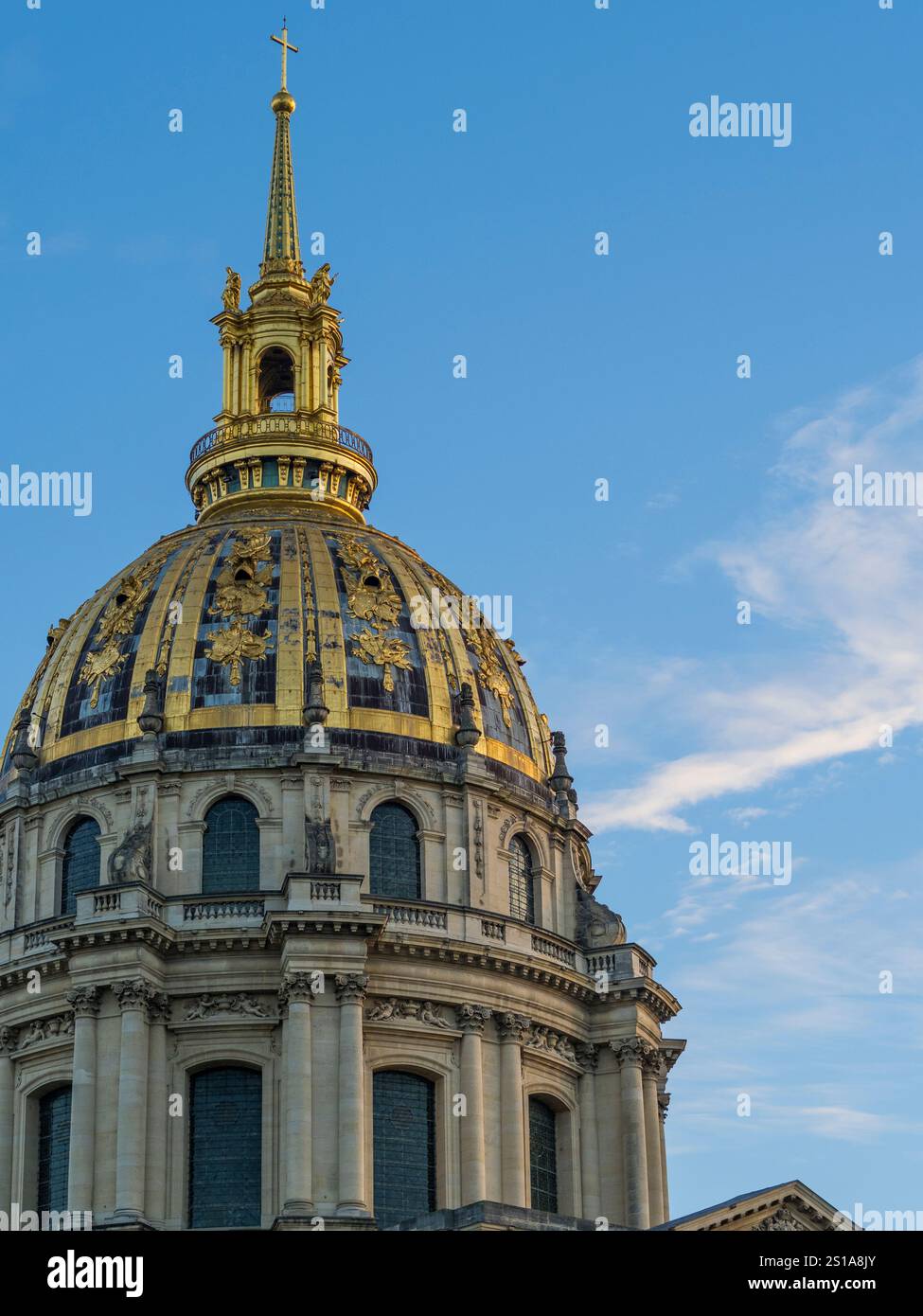 Il Golden Dome dell'Hotel Invalids, Les Invalides, Museo, tomba napoleonica, Parigi, Francia, Europa, UE. Foto Stock
