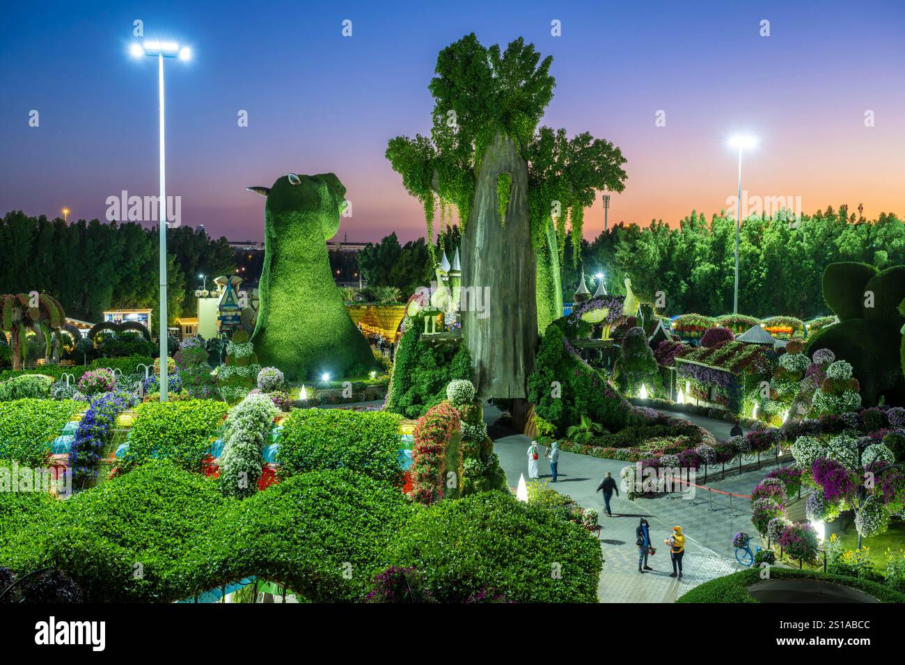 Emirati Arabi Uniti, Dubai, il Giardino dei Miracoli elencato nel Guinness dei primati come il sito più fiorito del mondo Foto Stock