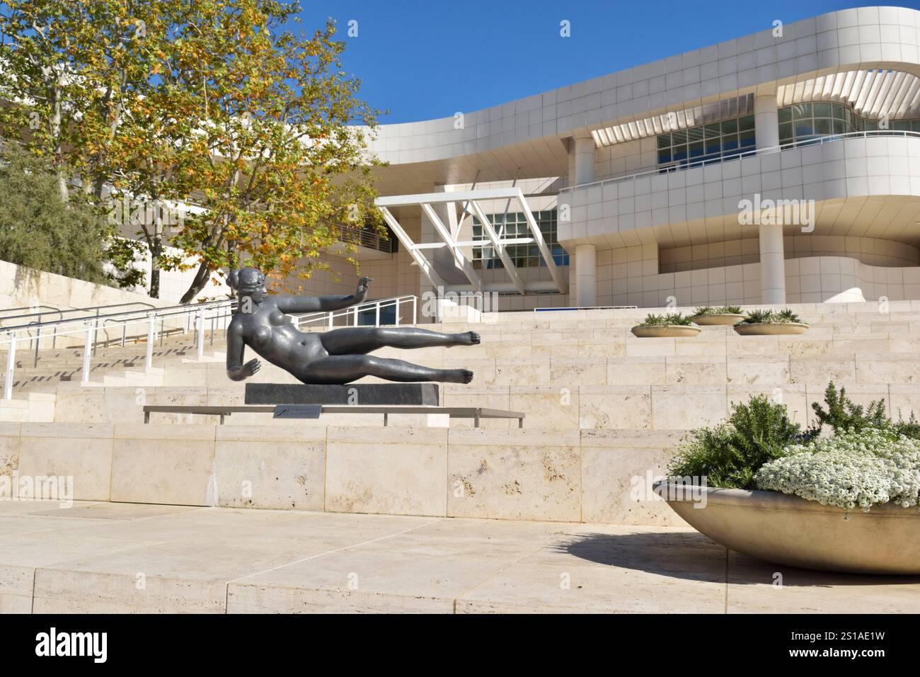 Stati Uniti, California, Los Angeles, ingresso principale del Getty Center Museum Foto Stock