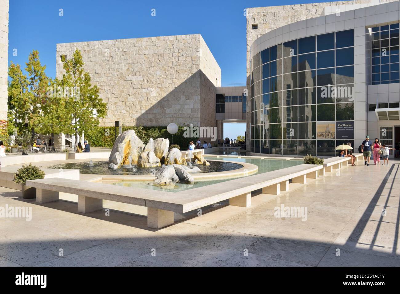 Stati Uniti, California, Los Angeles, Getty Center Museum Fountain Foto Stock