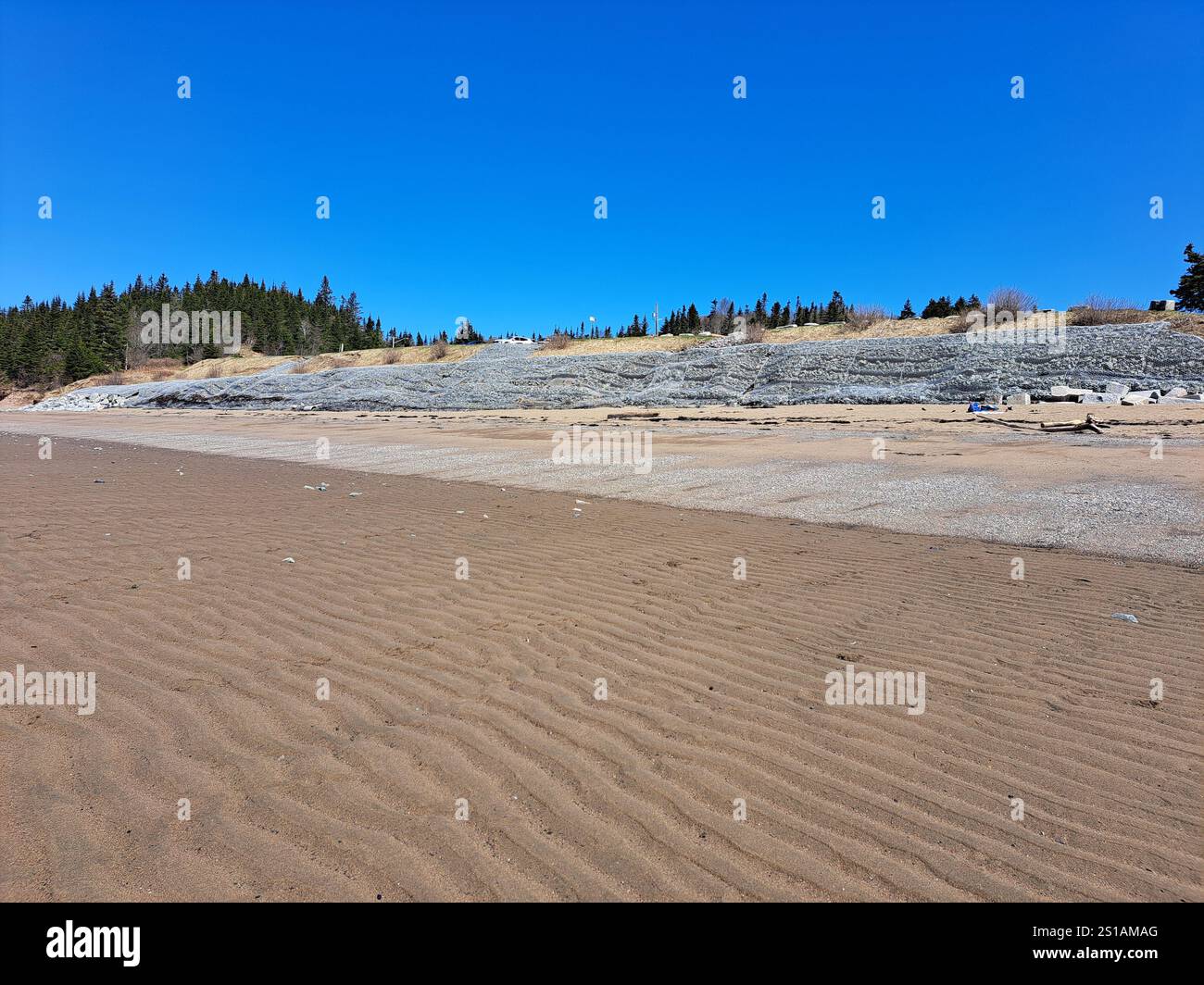 Mispec Beach a Saint John, New Brunswick, Canada Foto Stock