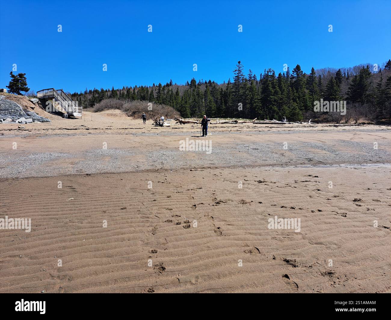 Mispec Beach a Saint John, New Brunswick, Canada Foto Stock