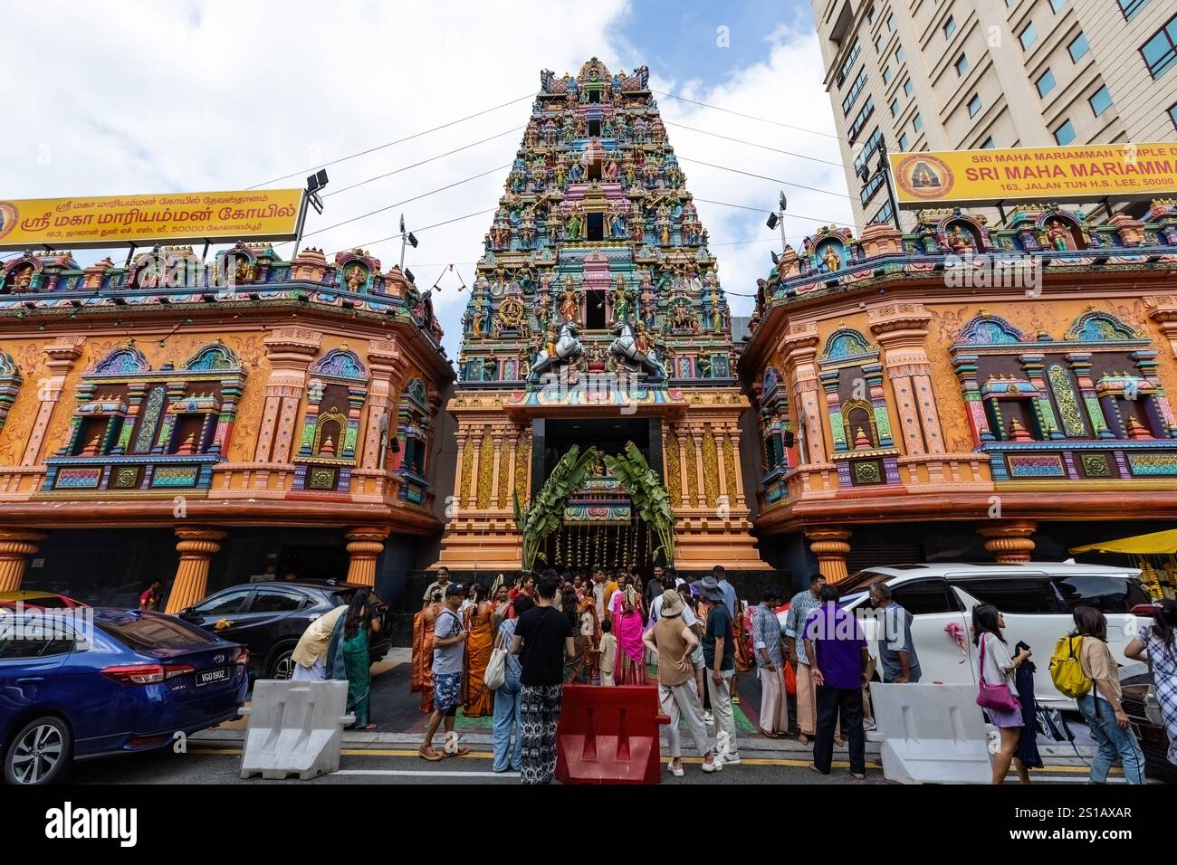 Tempio di Sri Maha Mariamman a Kuala Lumpur Chinatown Malesia Foto Stock