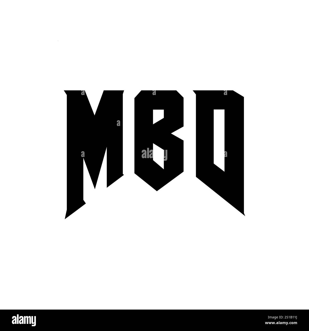 Logo MBD Letter per l'azienda tecnologica. Combinazione di colori bianco e nero con logo MBD. Logo MBD, vettore MBD, design MBD, icona MBD, alph MBD Illustrazione Vettoriale