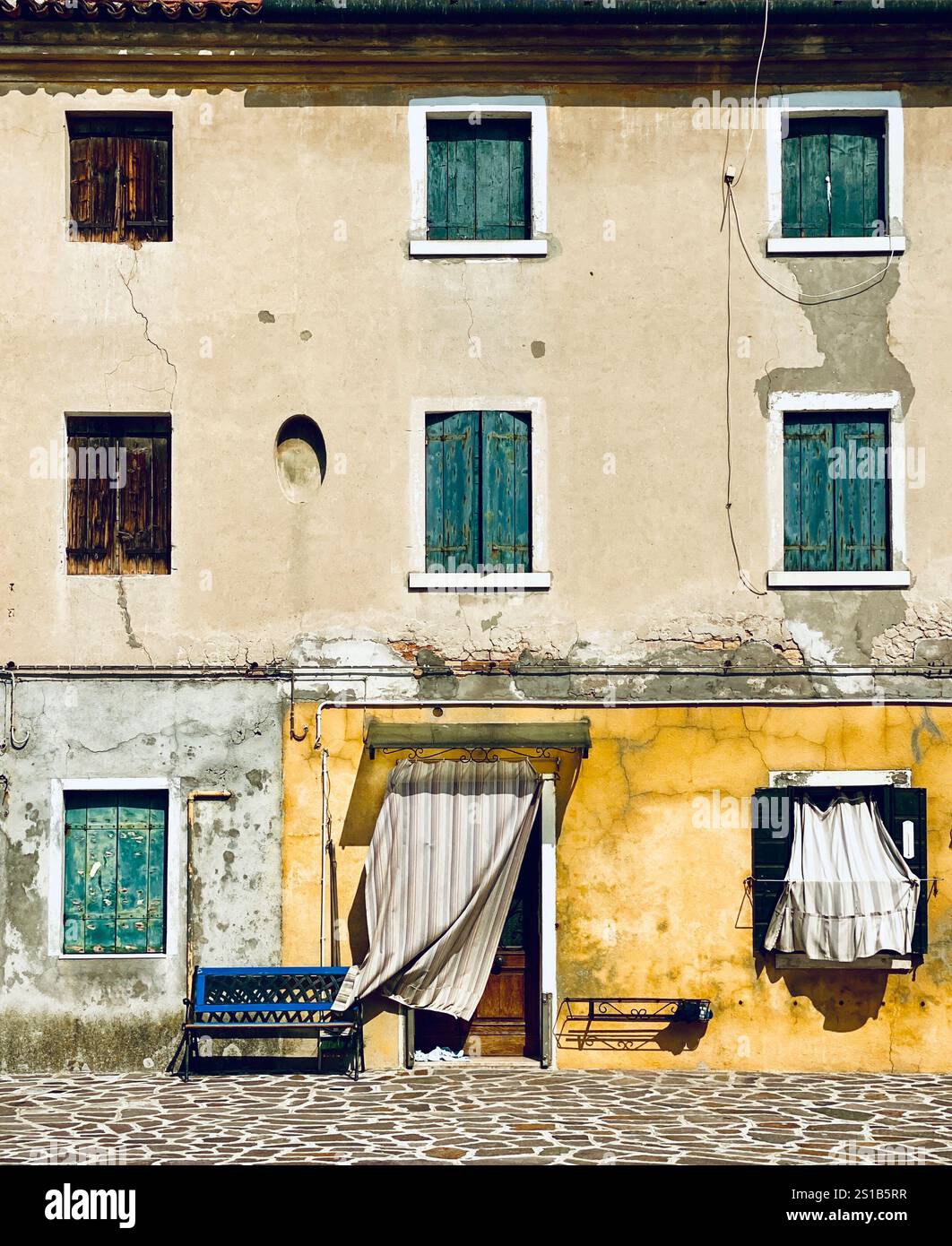 Burano, Isole Murano in Italia - Immagine stock catturata con smartphone