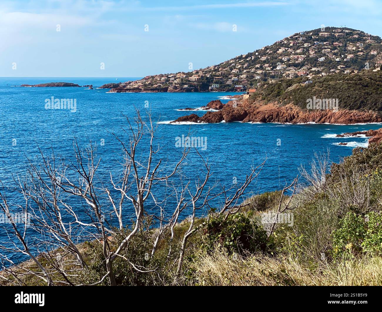 Seashore Co d'Azur, Francia - Immagine stock catturata con smartphone