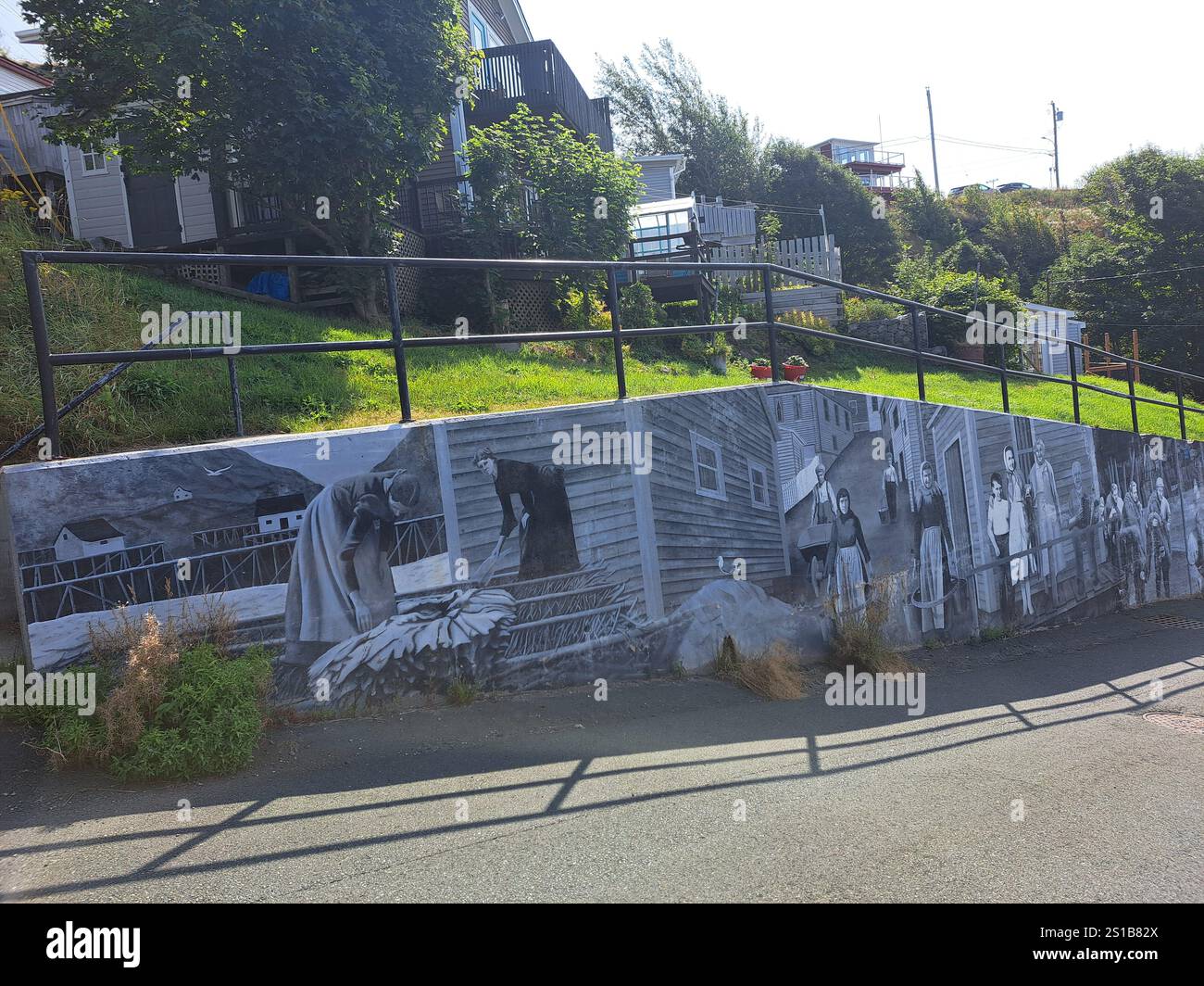 Murale sulla Battery Road a St. John's, Newfoundland & Labrador, Canada Foto Stock