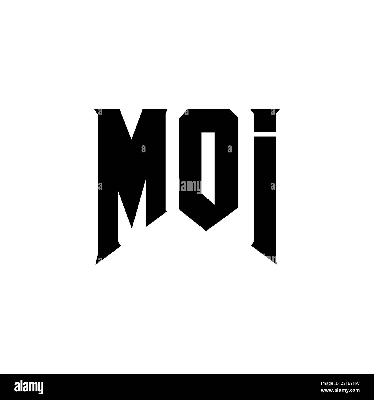 Design del logo MOI Letter per l'azienda tecnologica. Design con logo MOI, combinazione di colori bianco e nero. Logo MOI, vettore MOI, design MOI, icona MOI, MOI alph Illustrazione Vettoriale