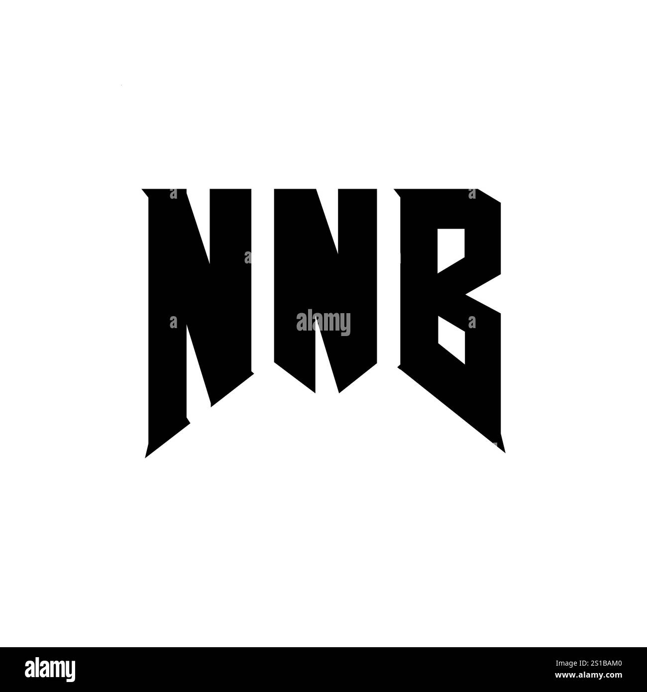 Design del logo NNB Letter per l'azienda tecnologica. Combinazione di colori bianco e nero con logo NNB. Logo NNB, vettore NNB, design NNB, icona NNB, NNB alph Illustrazione Vettoriale