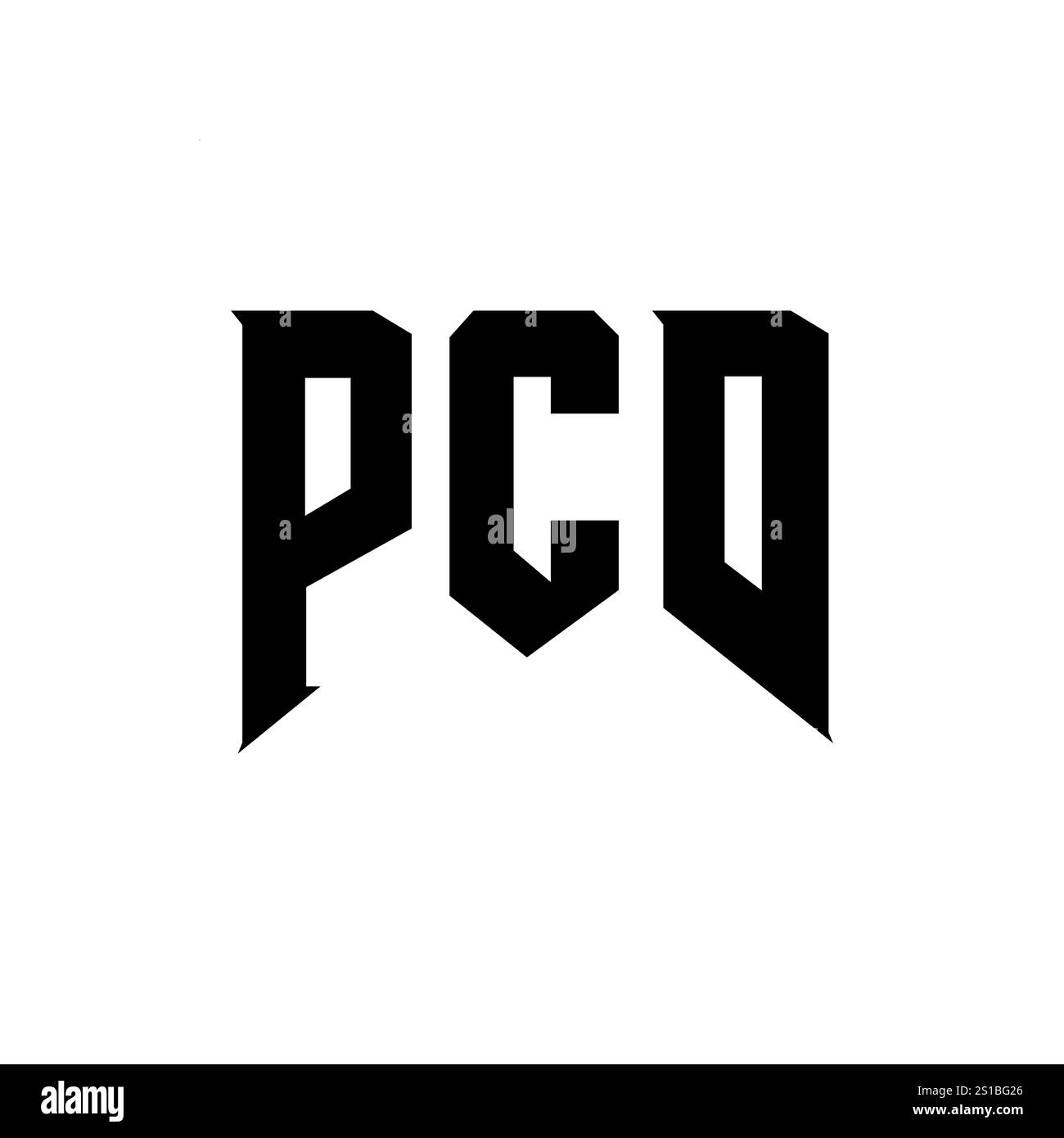 Design con logo PCD Letter per l'azienda tecnologica. Combinazione di colori bianco e nero con logo PCD. Logo PCD, vettore PCD, design PCD, icona PCD, alph PCD Illustrazione Vettoriale