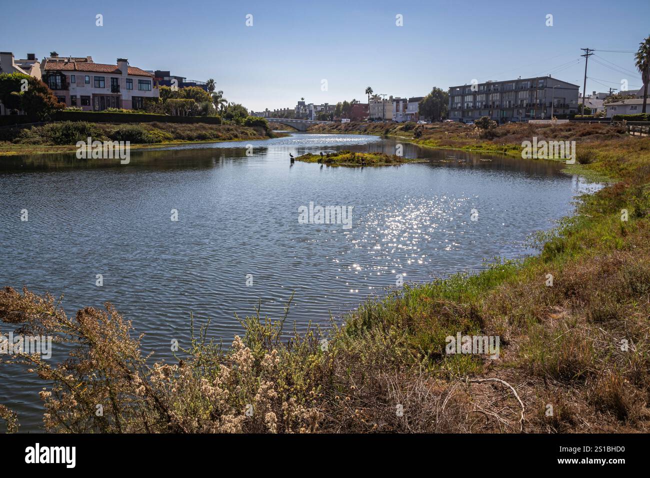 Ballona Lagoon, Los Angeles, California Foto Stock