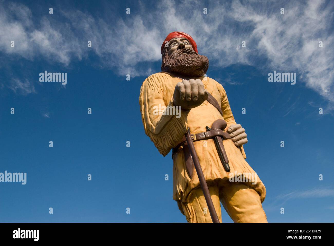"Voyageur" una statua alta 40 metri all'ingresso del villaggio di Ranier, Minnesota - USA Foto Stock
