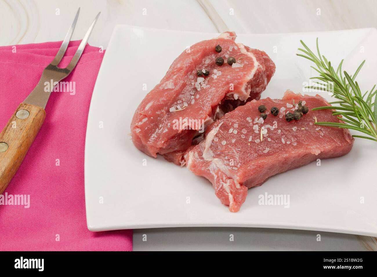 carne di cinghiale, primo piano Foto Stock
