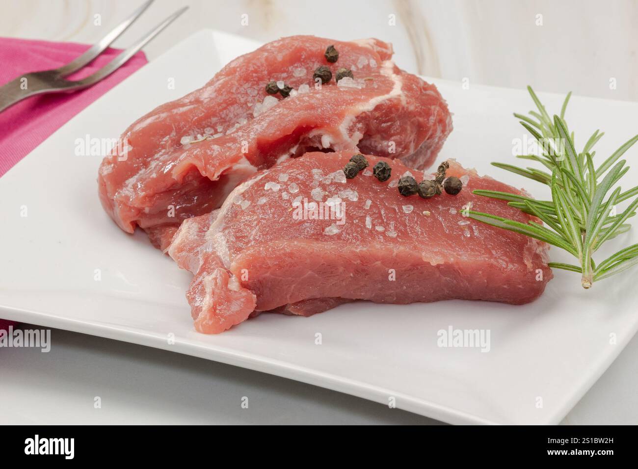 carne di cinghiale, primo piano Foto Stock