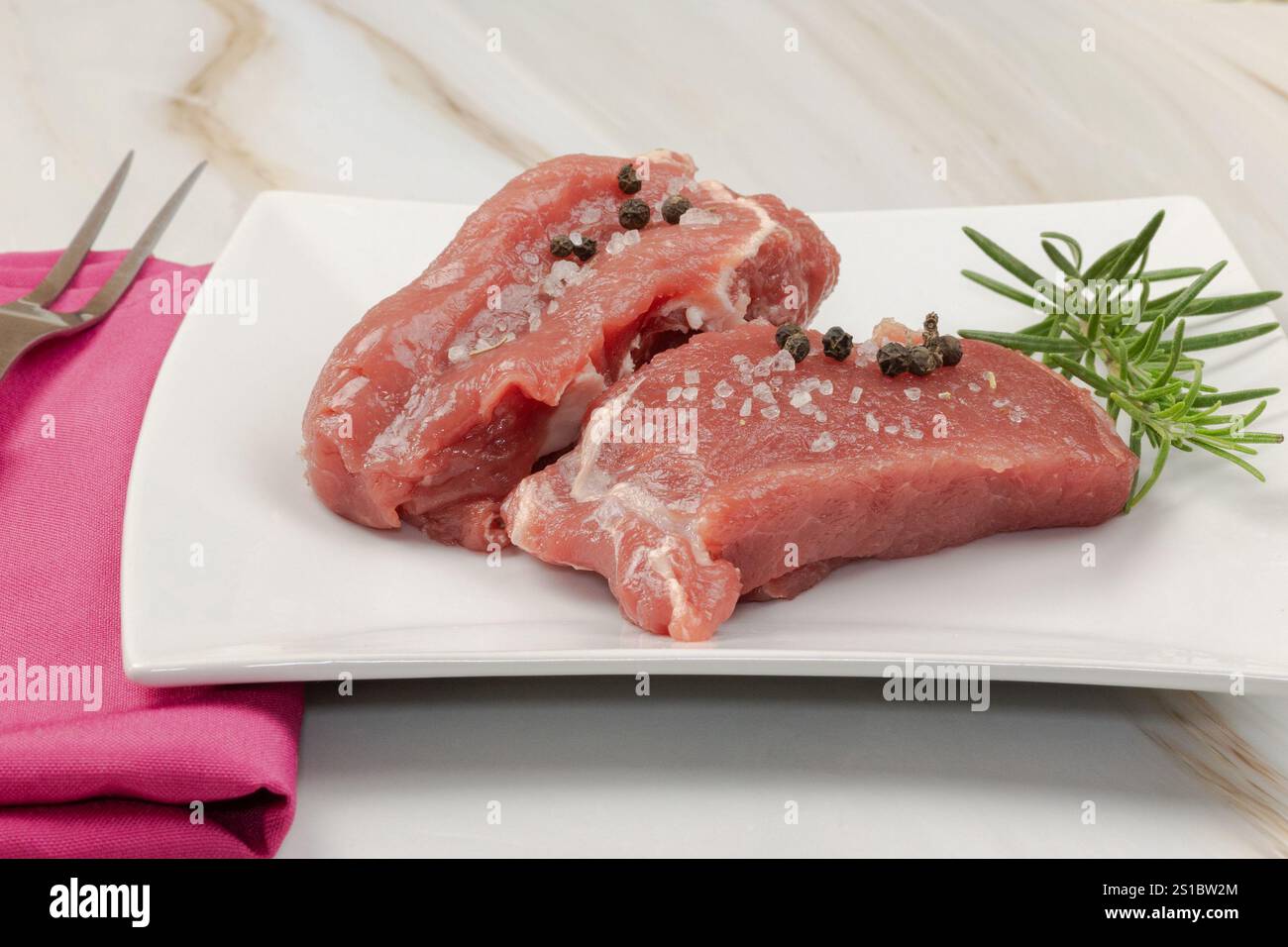 carne di cinghiale, primo piano Foto Stock