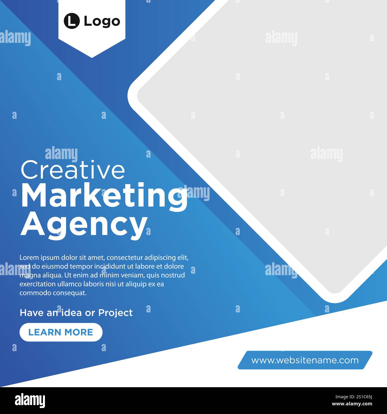 Webinar live sul marketing digitale e modello di post sui social media aziendali Illustrazione Vettoriale