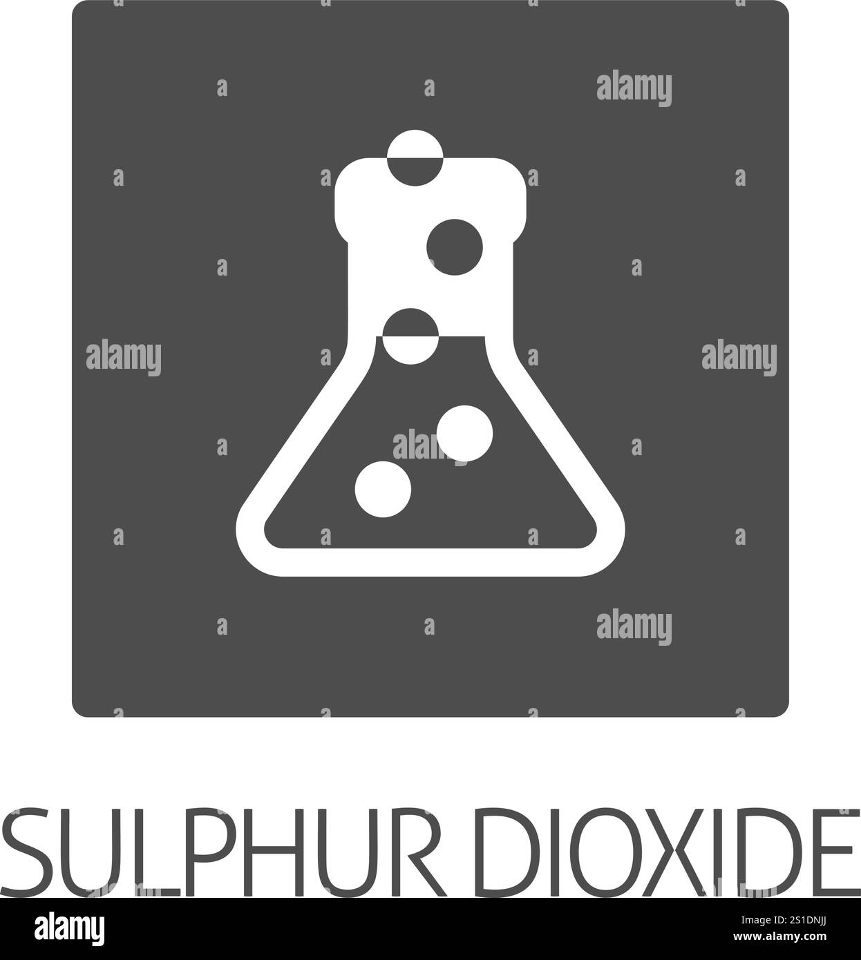 Informazioni sull'icona chimica del becher in vetro da laboratorio Illustrazione Vettoriale