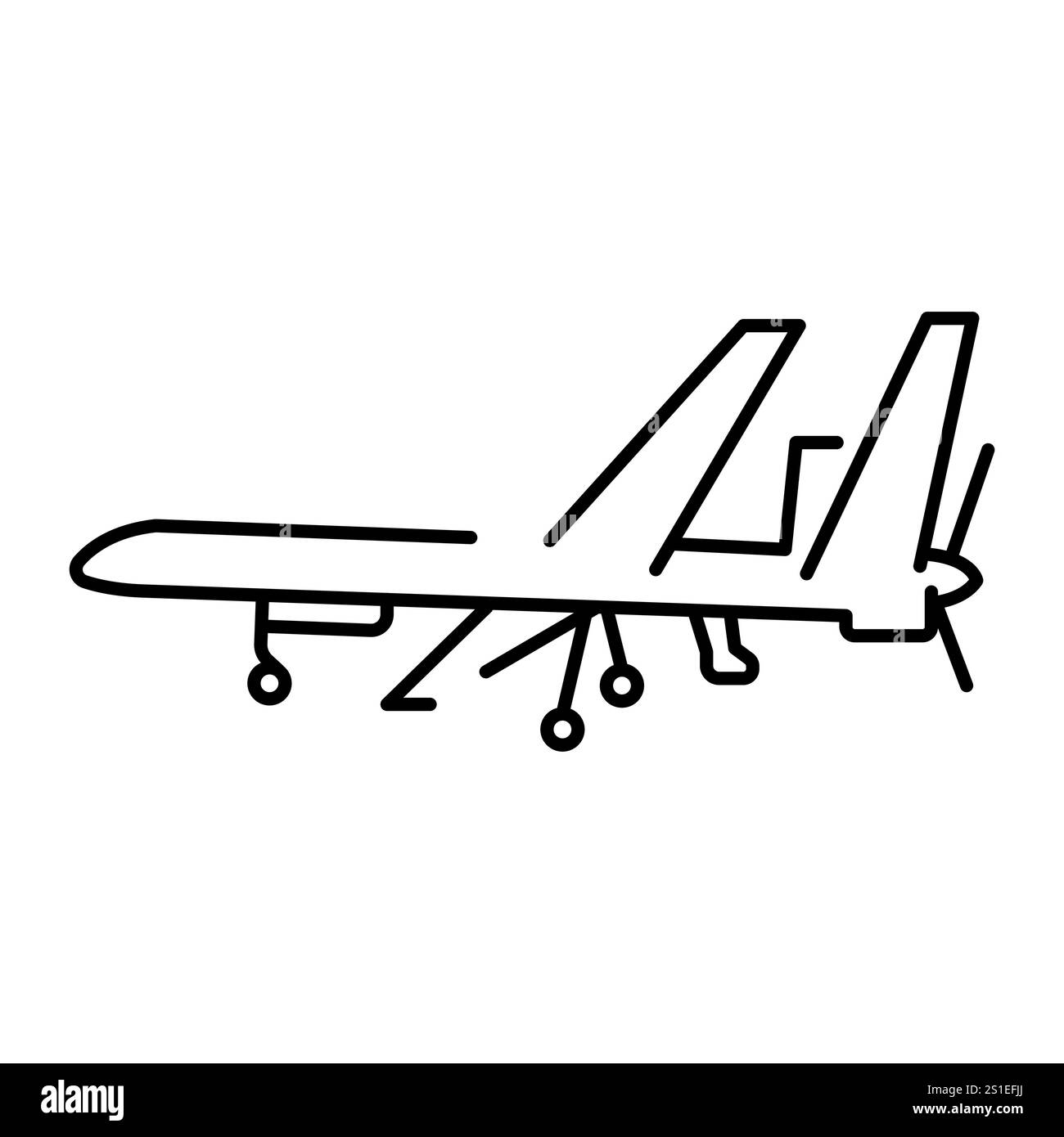 Icona del colore della linea ORION. Attacco e ricognizione UAV. Firma per pagina Web, app mobile, pulsante, logo. Pulsante isolato vettore. Traccia modificabile. Illustrazione Vettoriale