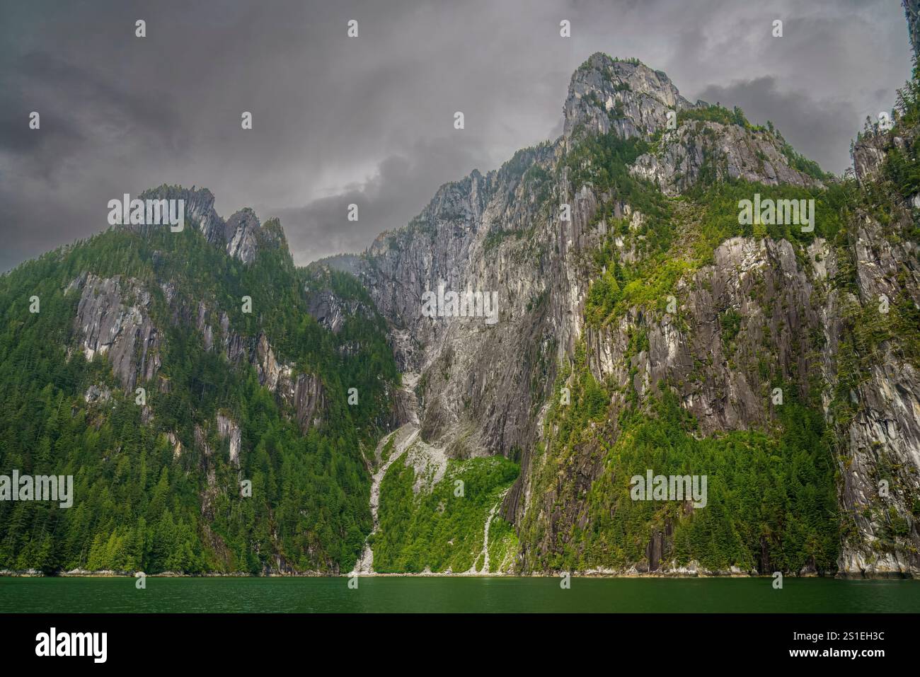 Knight Inlet, Traditional Territory of the Da'Naxda'xw Awaetlala First Nation, British Columbia, Canada Foto Stock