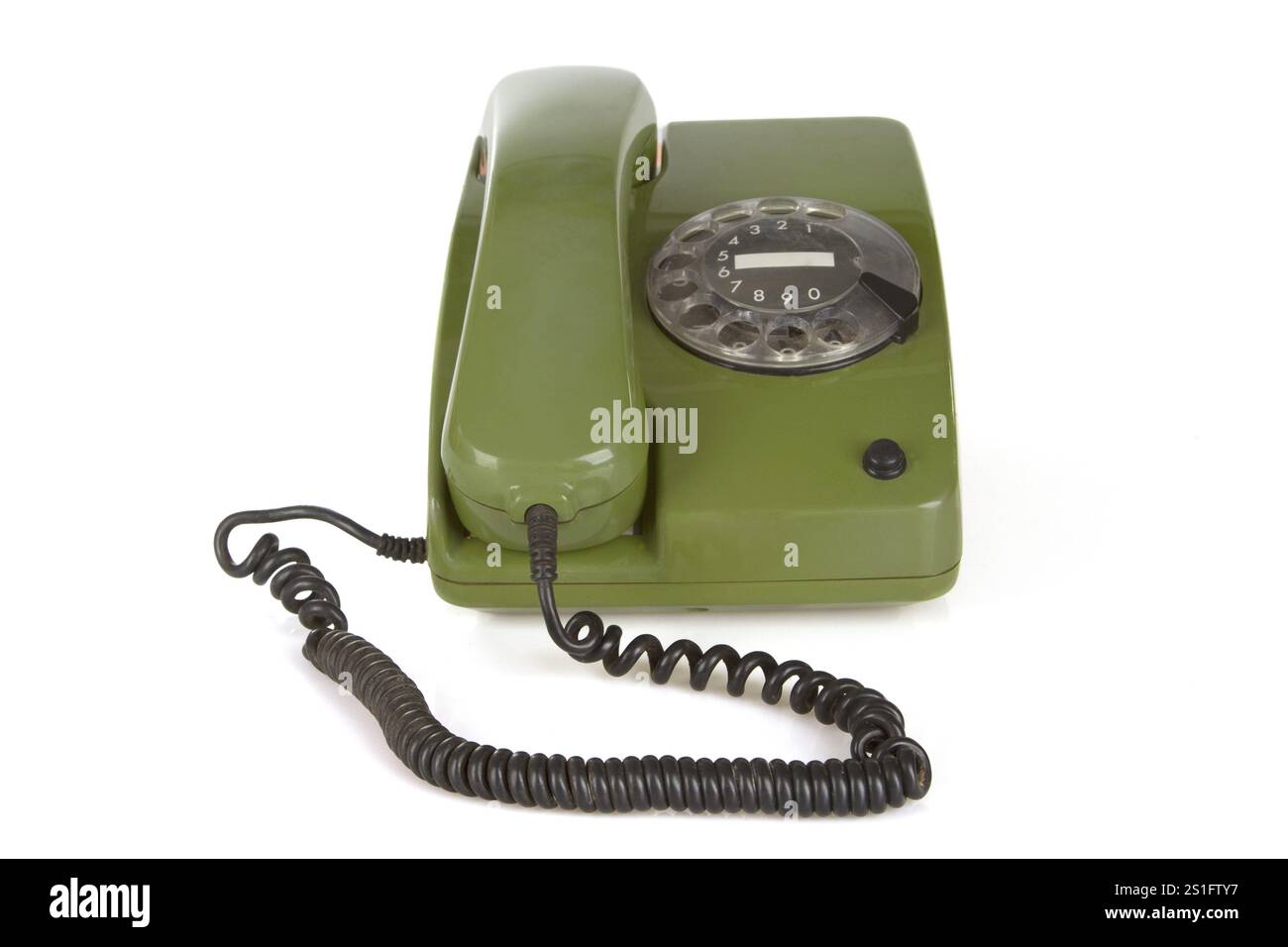 Telefono retro su sfondo chiaro Foto Stock