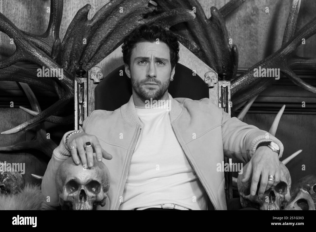 Aaron Taylor-Johnson presenta a Madrid il film "Kraven il cacciatore", il 3 dicembre 2024, a Madrid, Spagna. Con: Aaron Taylor-Johnson dove: Madrid, Spagna quando: 03 dic 2024 crediti: Oscar Gonzalez/WENN Foto Stock