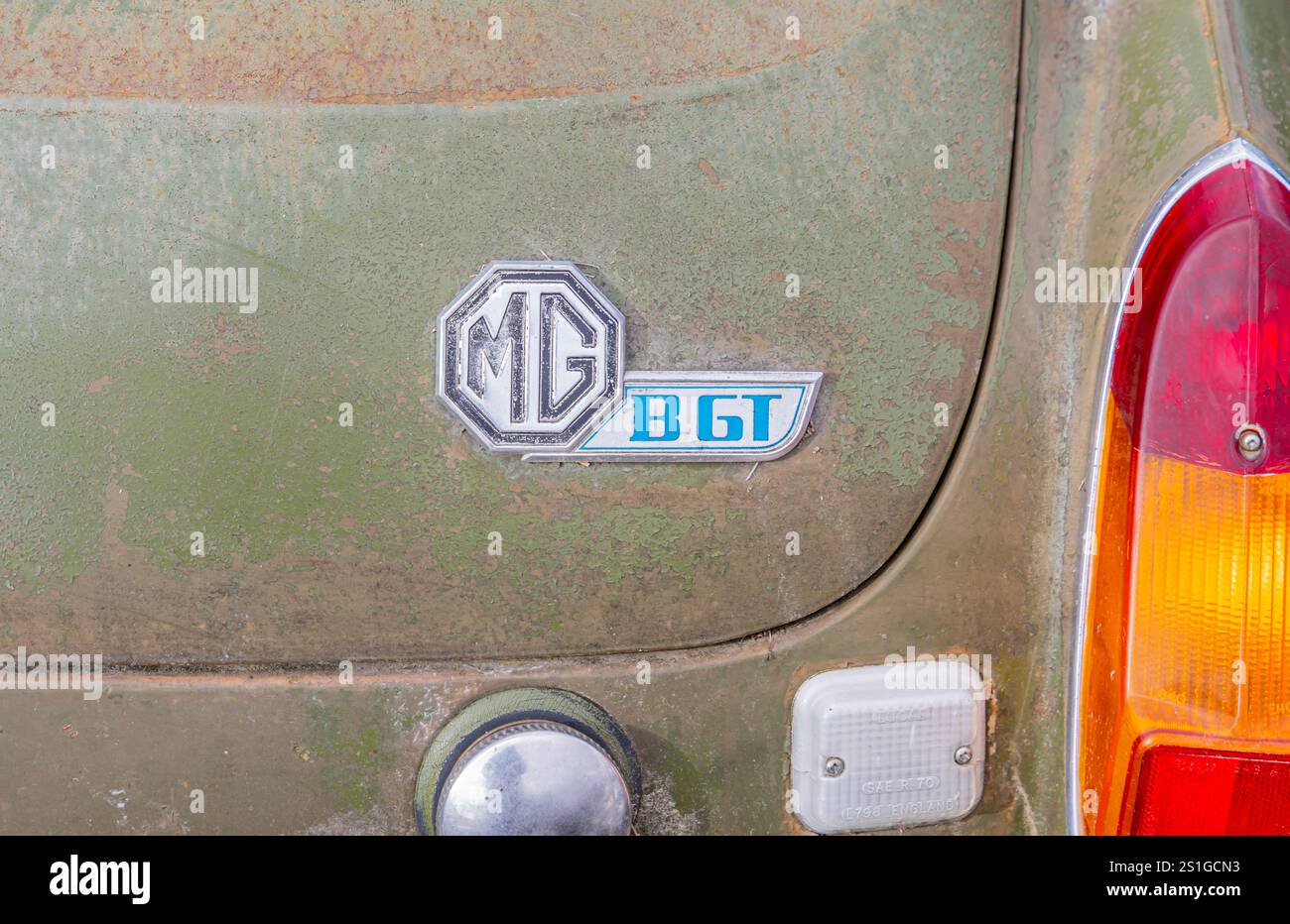 immagine dettagliata del retro di un gt. mgb Foto Stock