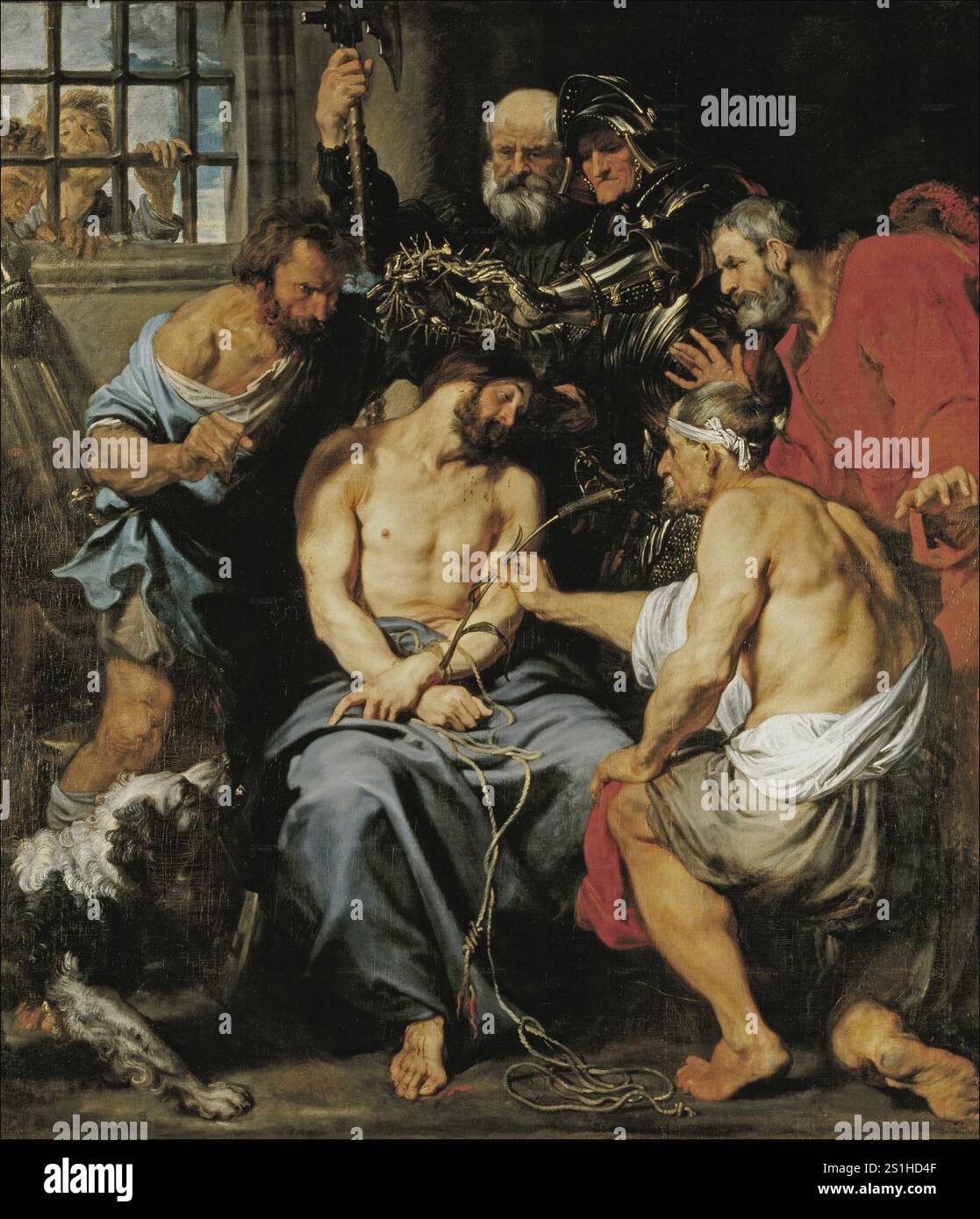 Titolo: The Crowning with Thorns artista: Sir Anthony van Dyck anno: 1618-1620 Medio: Olio su tela dimensioni: 225 cm x 197 cm ubicazione: Museo del Prado, Madrid, Spagna Foto Stock