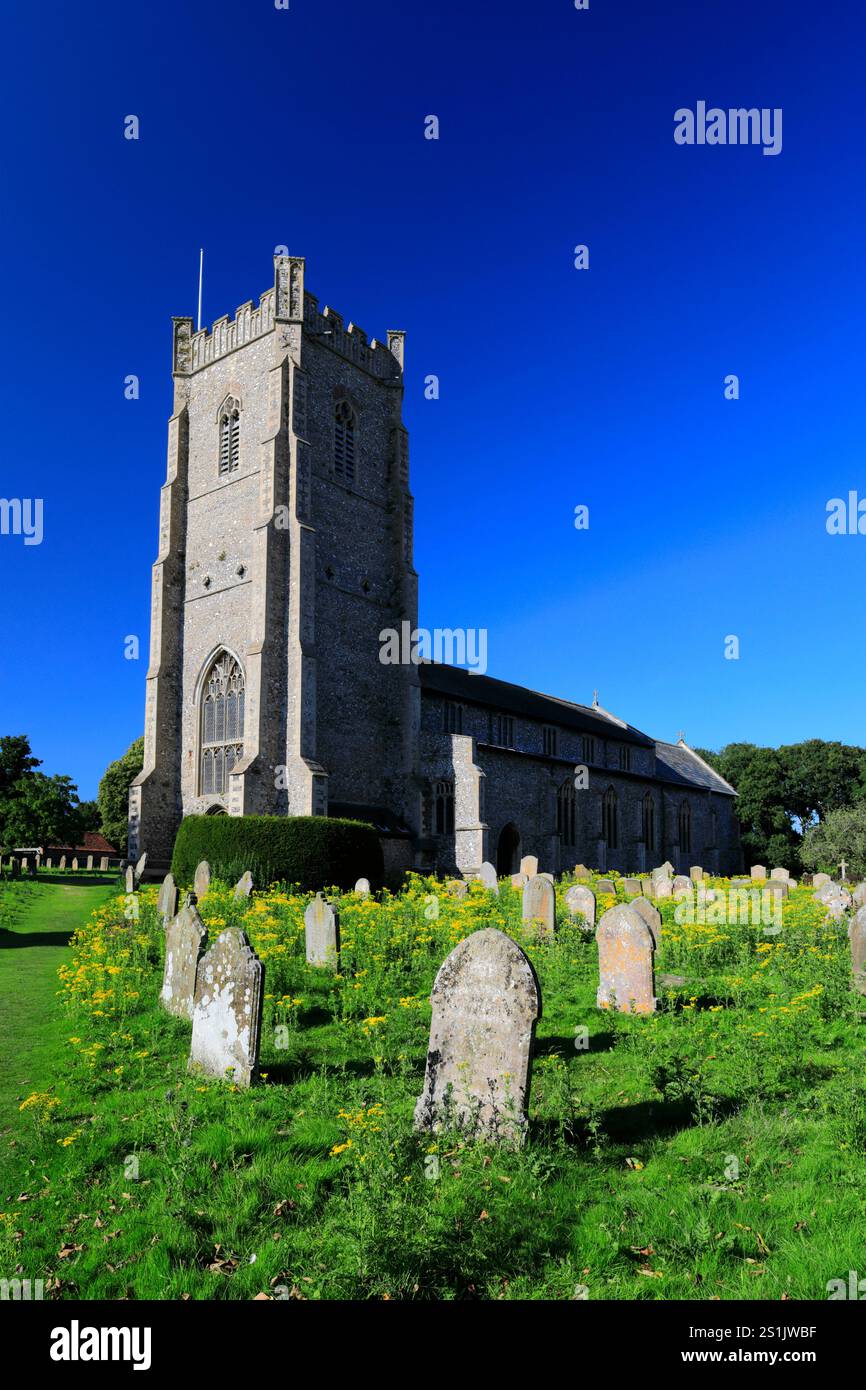 St James la Grande chiesa, Castello Acre villaggio, Nord Norfolk, Inghilterra, Regno Unito Foto Stock
