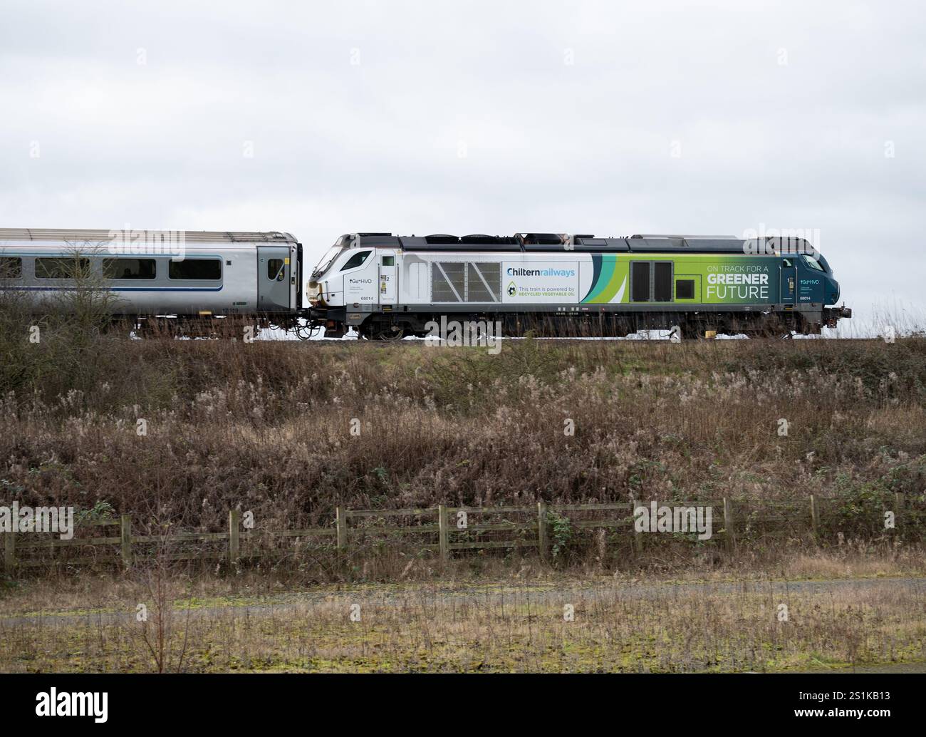Chiltern Railways classe 68 No. 68014 locomotiva diesel, Warwickshire, Regno Unito Foto Stock