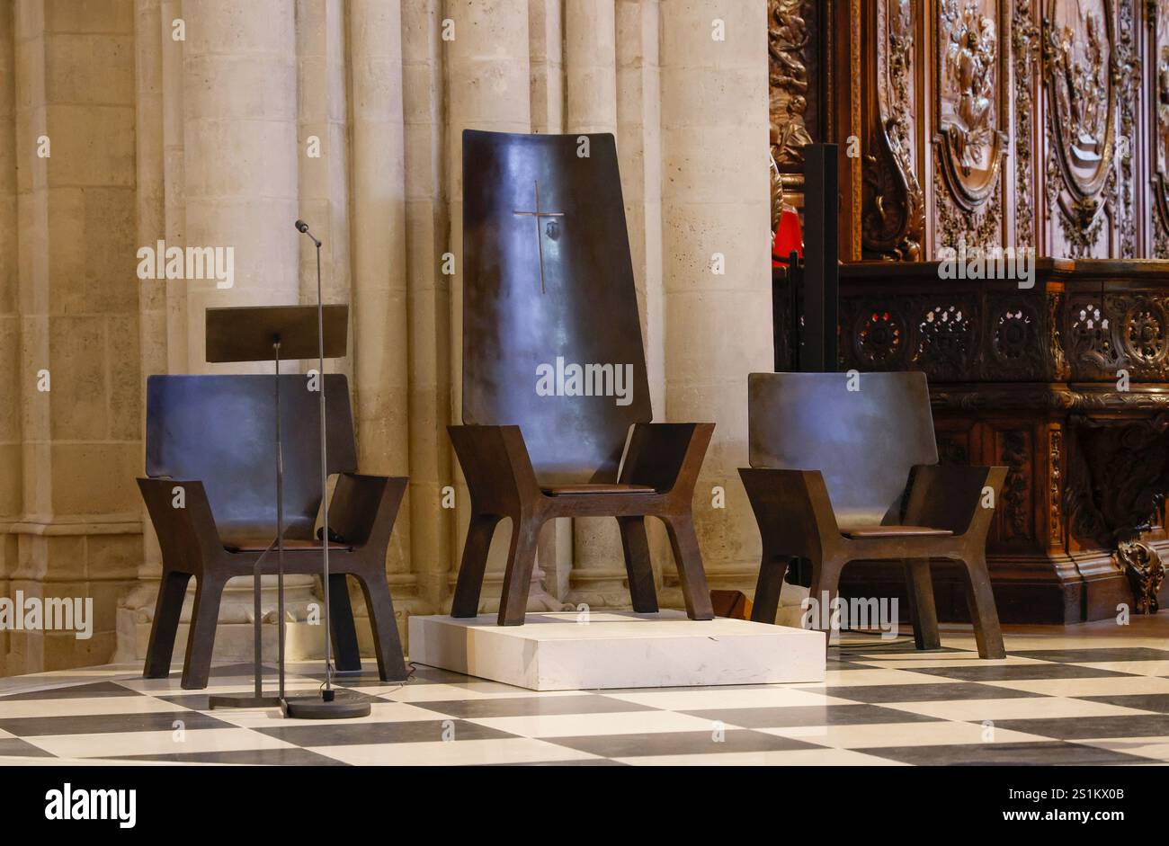 RIAPERTURA DELLA CATTEDRALE DI NOTRE DAME DE PARIS Foto Stock