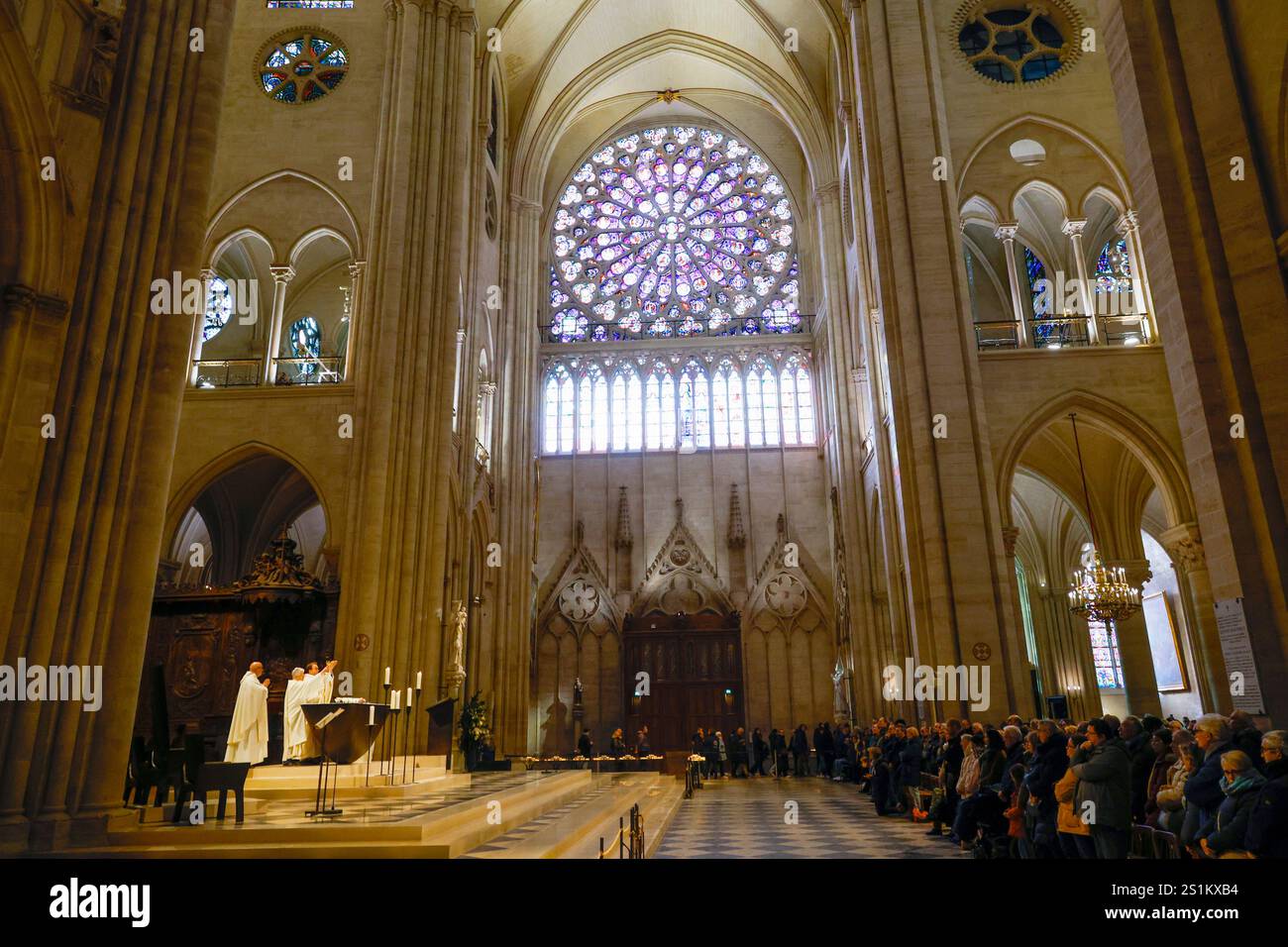 RIAPERTURA DELLA CATTEDRALE DI NOTRE DAME DE PARIS Foto Stock