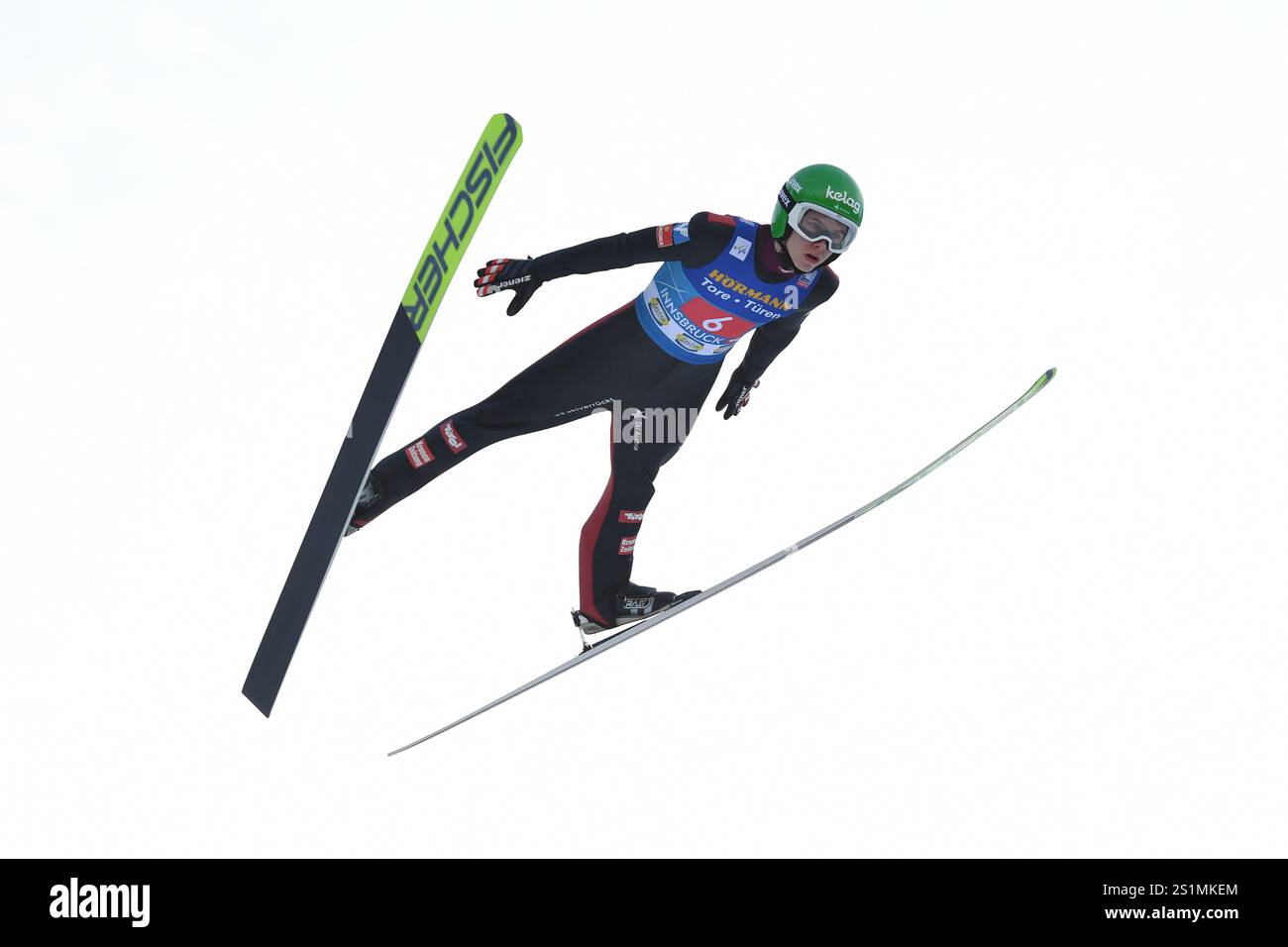 Innsbruck, Austria. 4 gennaio 2025. INNSBRUCK, AUSTRIA - 4 GENNAIO: Maximilian Ortner d'Austria durante l'Individual HS128 della FIS World Cup Ski Jumping Four Hills Tournament Men Innsbruck il 4 gennaio 2025 a Innsbruck, Austria.250104_SEPA_24_047 - 20250104_PD6438 credito: APA-PictureDesk/Alamy Live News Foto Stock