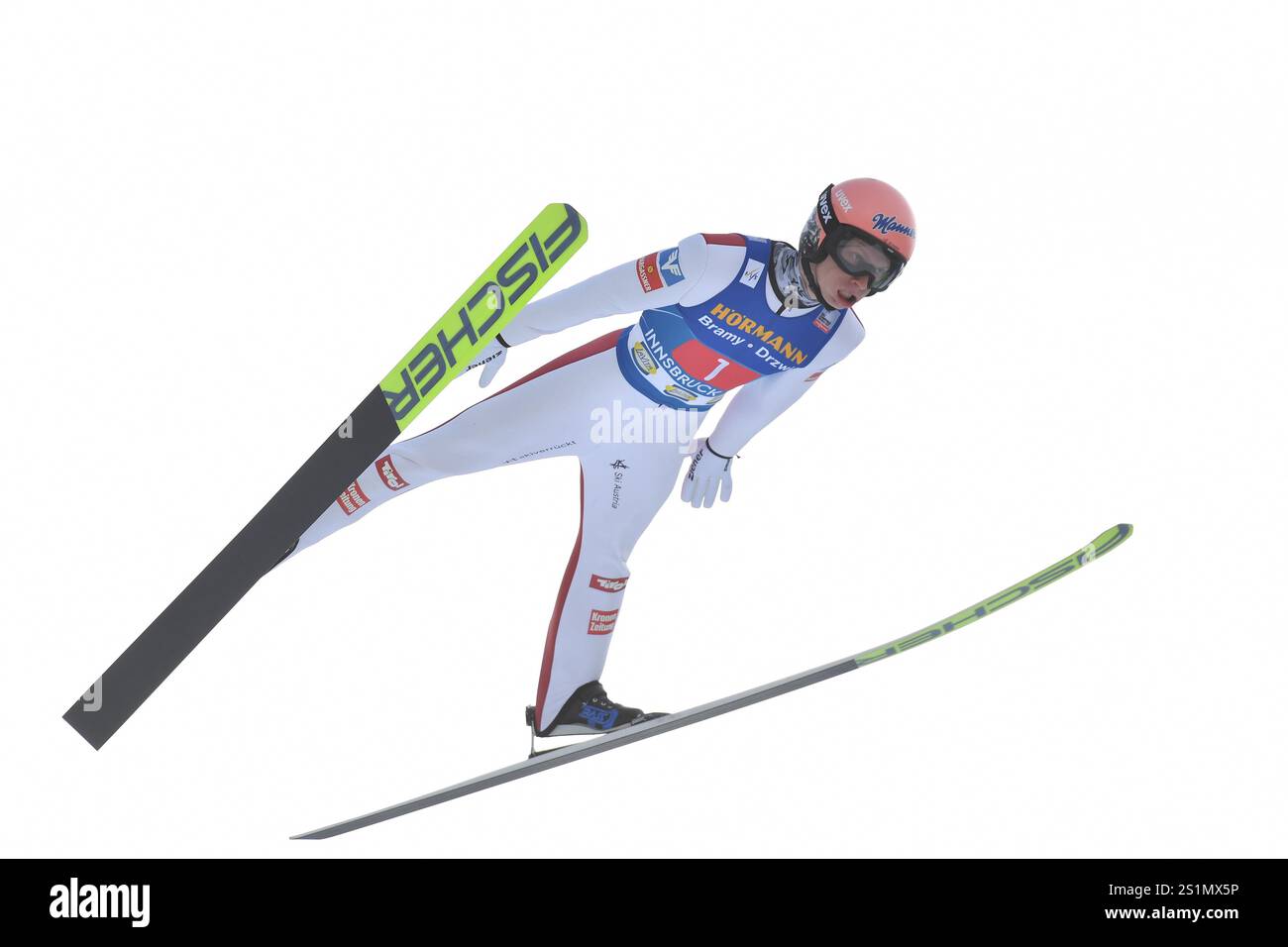 Innsbruck, Austria. 4 gennaio 2025. INNSBRUCK, AUSTRIA - 4 GENNAIO: Jan Hoerl dell'Austria durante l'Individual HS128 della FIS World Cup Ski Jumping Four Hills Tournament Men Innsbruck at il 4 gennaio 2025 a Innsbruck, Austria.250104_SEPA_24_024 - 20250104_PD6692 credito: APA-PictureDesk/Alamy Live News Foto Stock